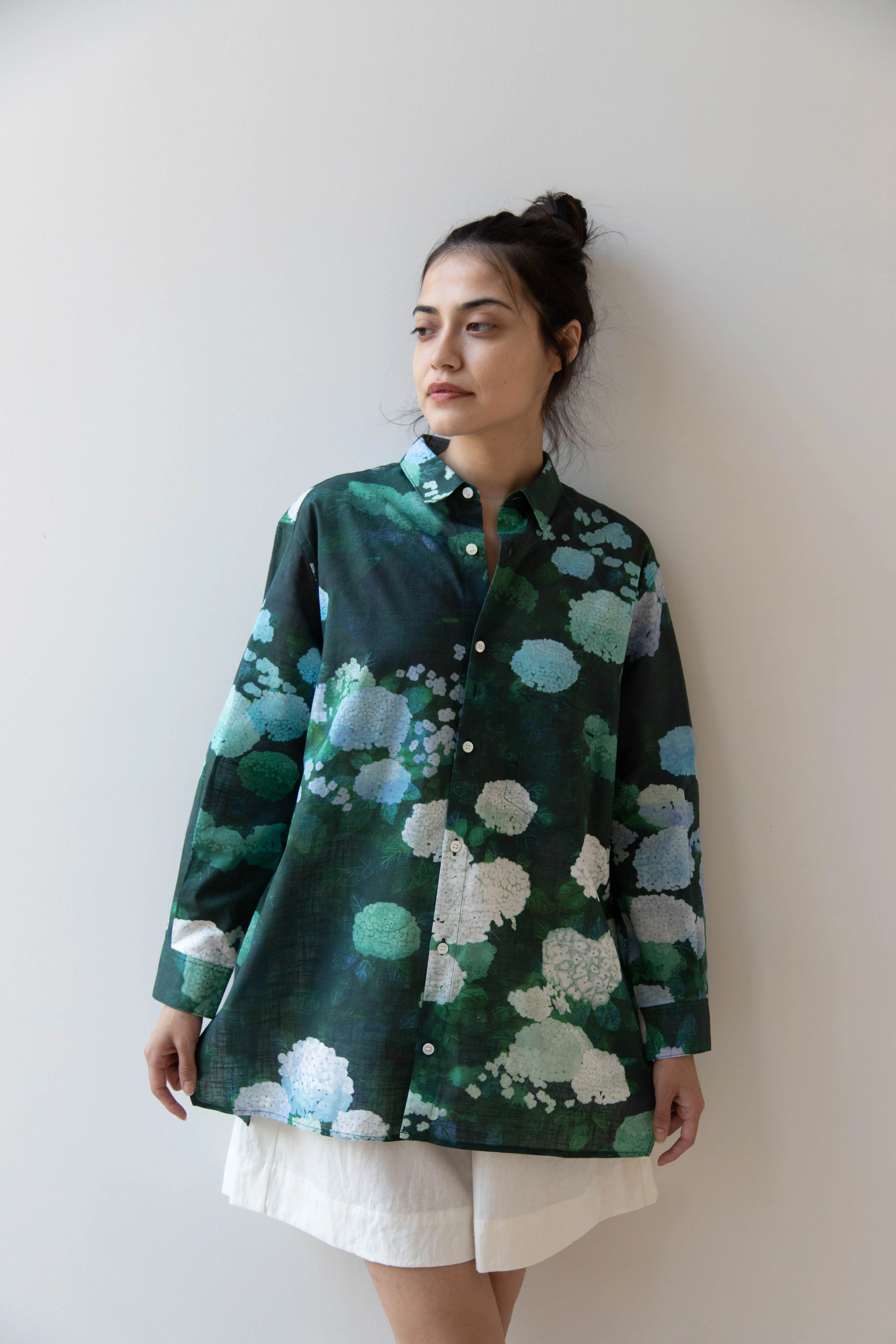 Aseedonclöud | Button Up Blouse in Ajisai - Image 41