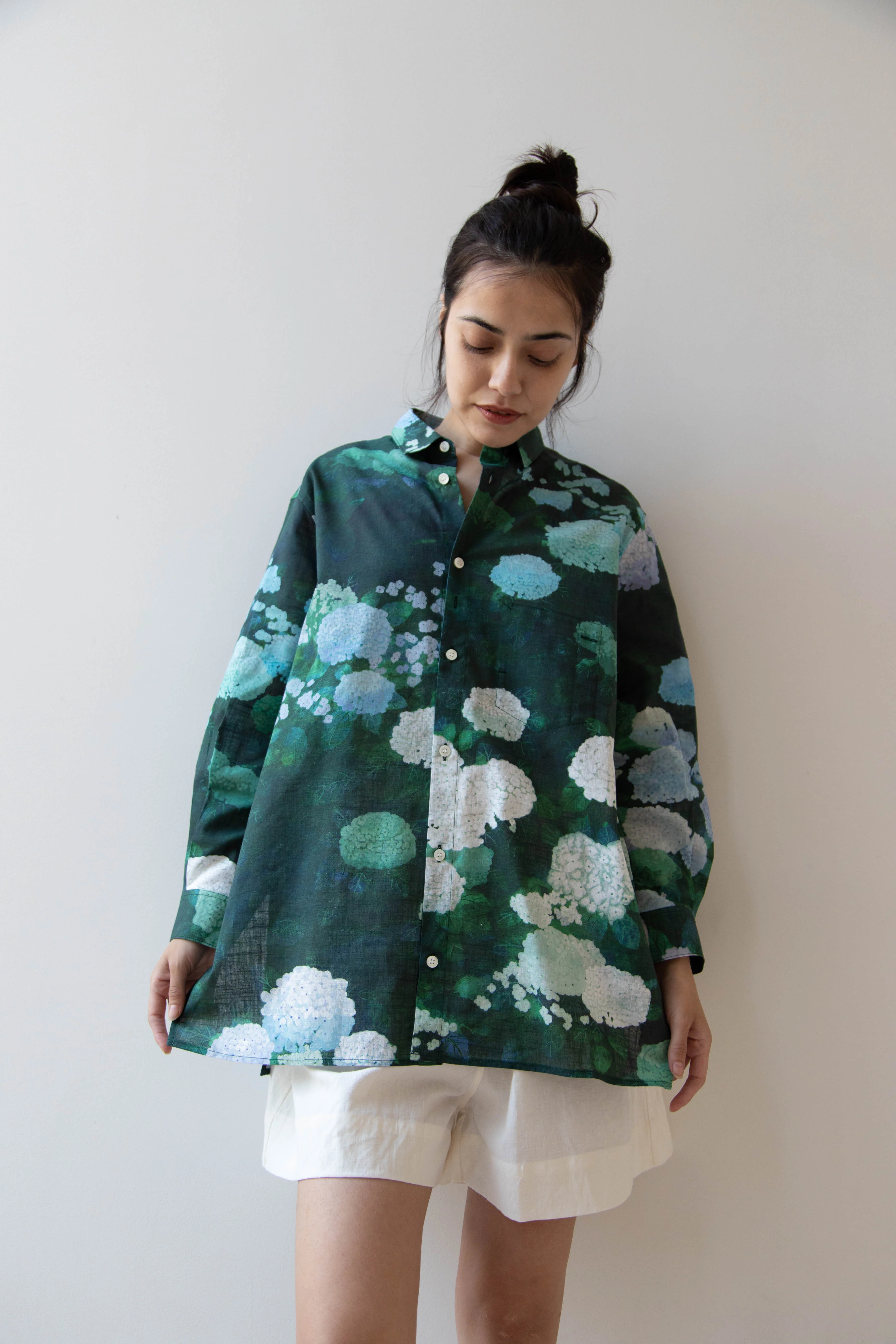 Aseedonclöud | Button Up Blouse in Ajisai - Image 44
