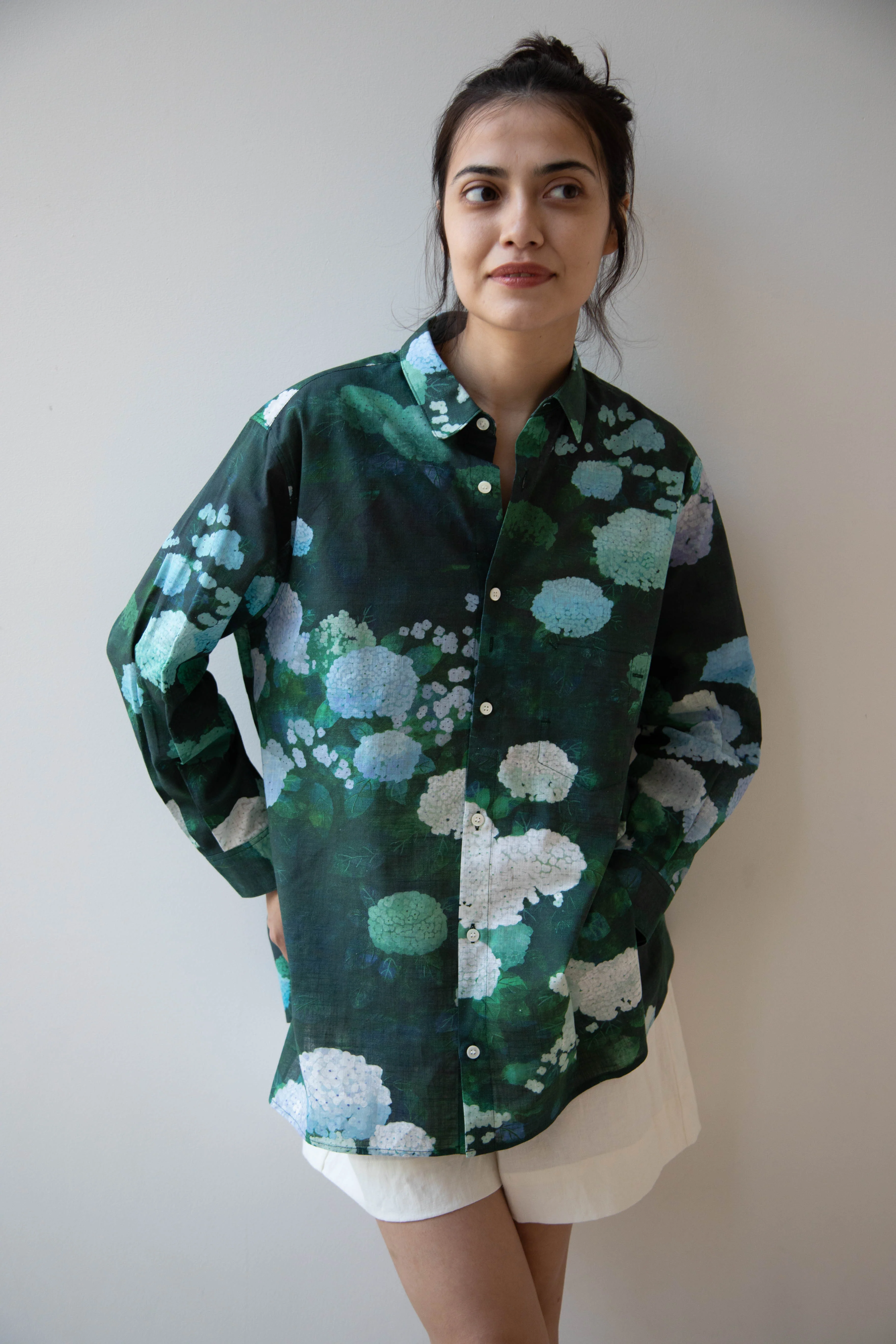 Aseedonclöud | Button Up Blouse in Ajisai - Image 46