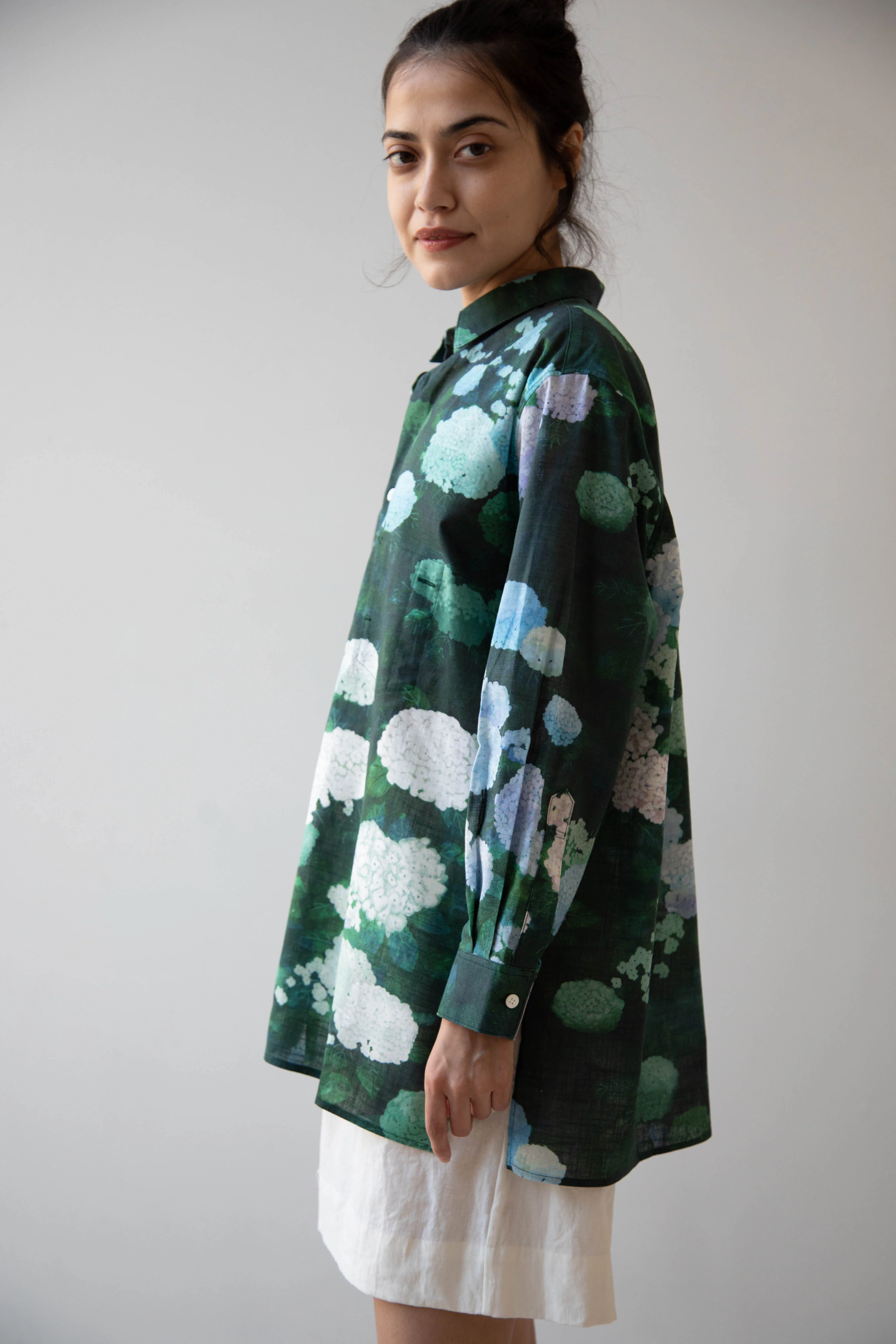 Aseedonclöud | Button Up Blouse in Ajisai - Image 54