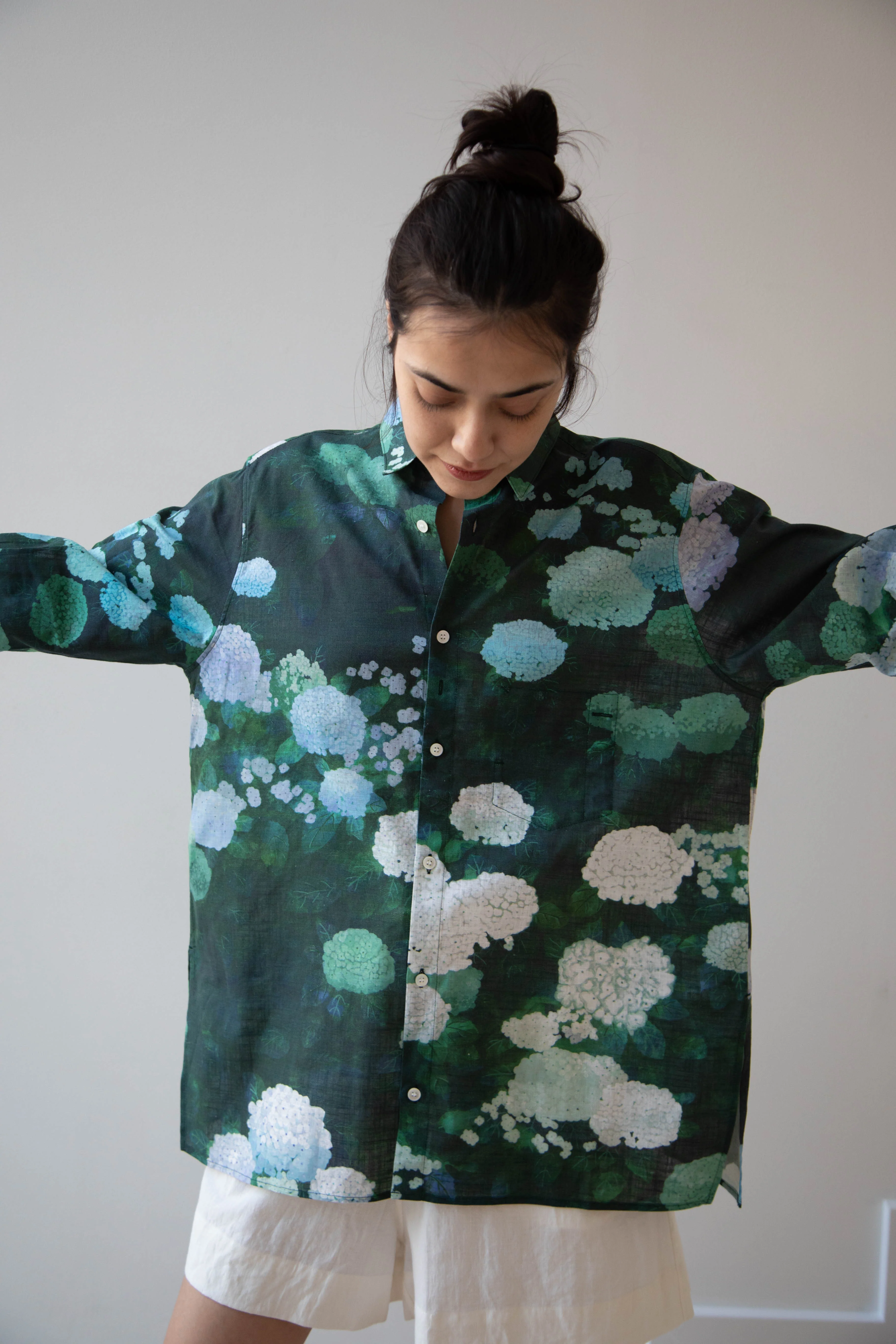 Aseedonclöud | Button Up Blouse in Ajisai - Image 55