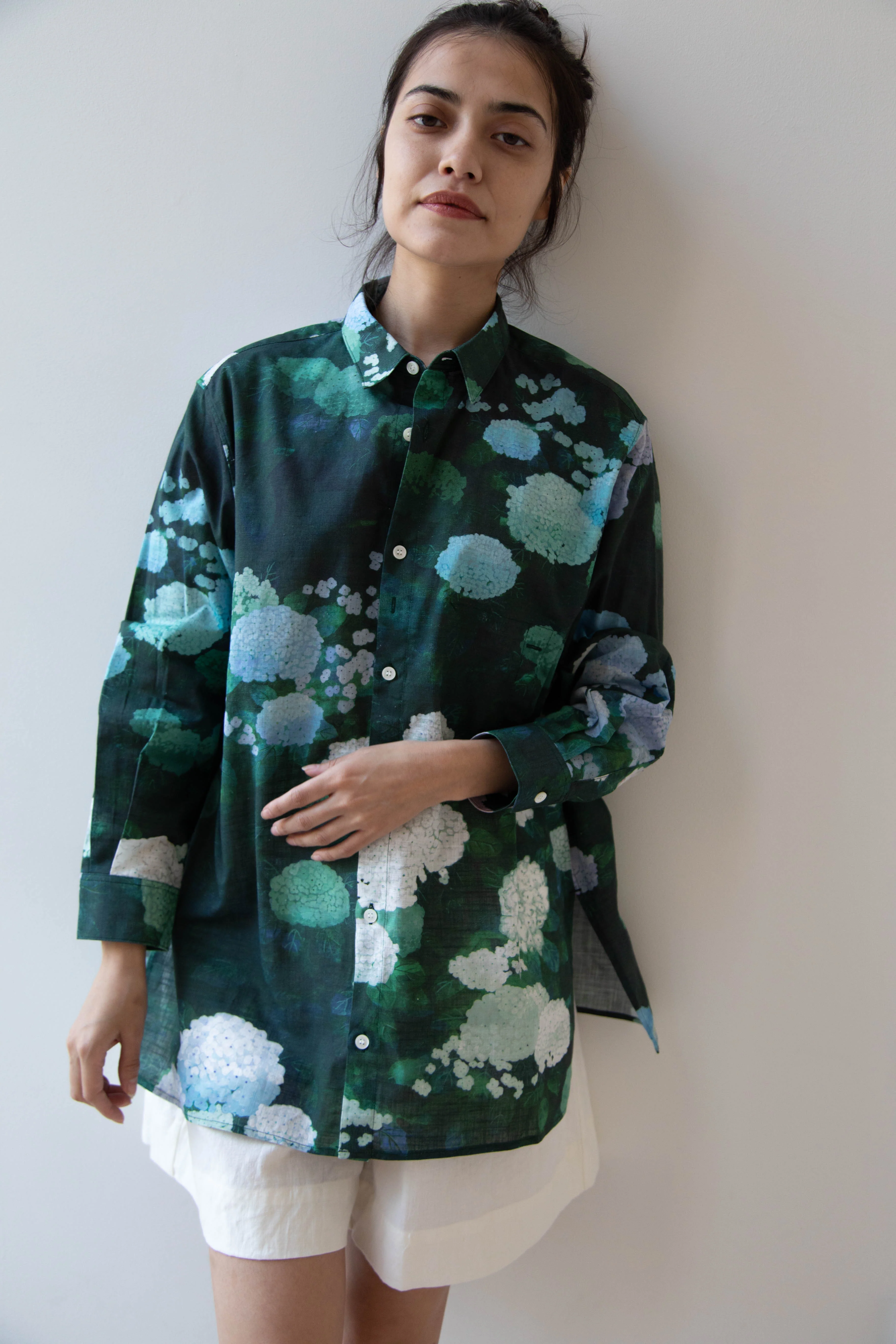 Aseedonclöud | Button Up Blouse in Ajisai - Image 56