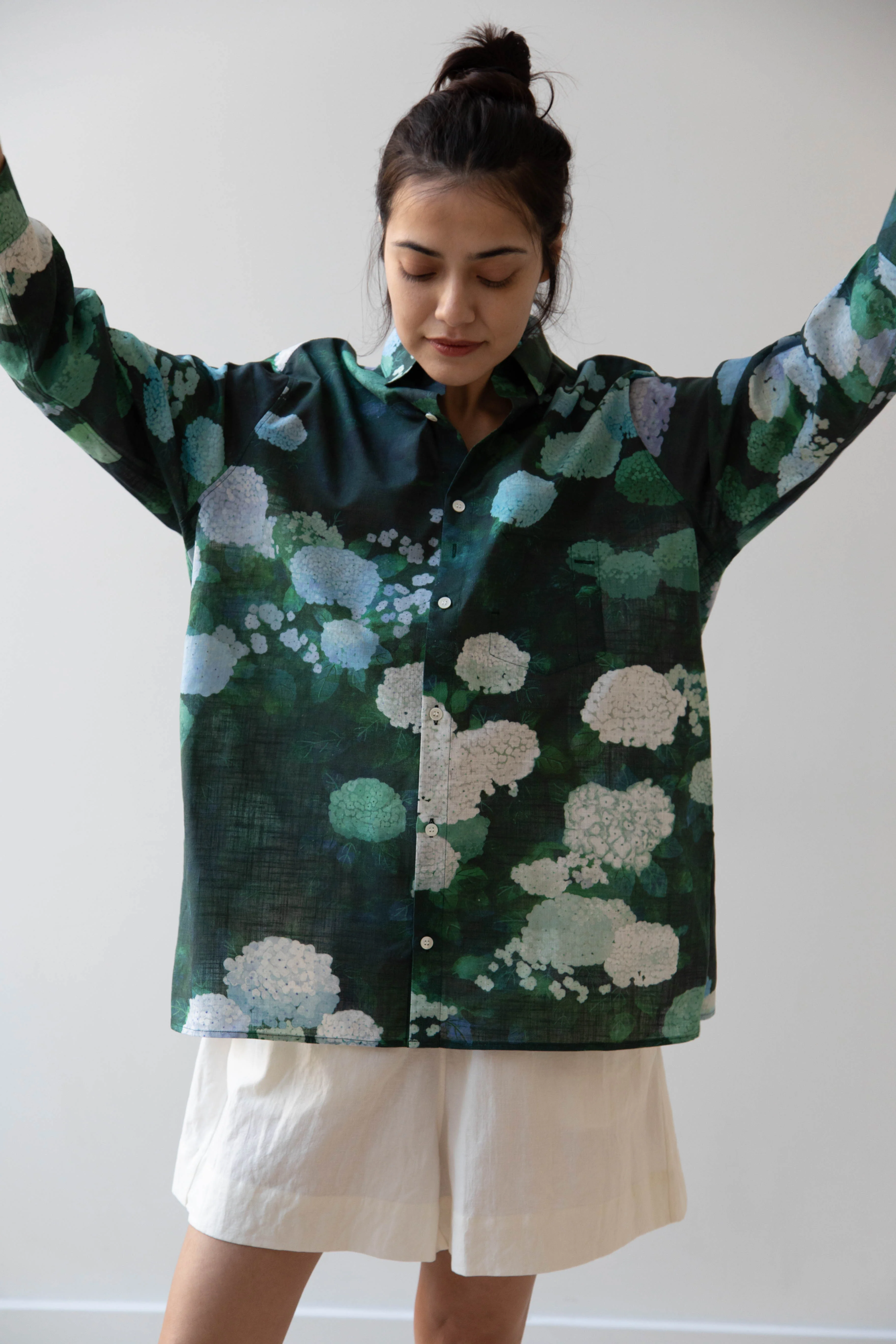 Aseedonclöud | Button Up Blouse in Ajisai - Image 57