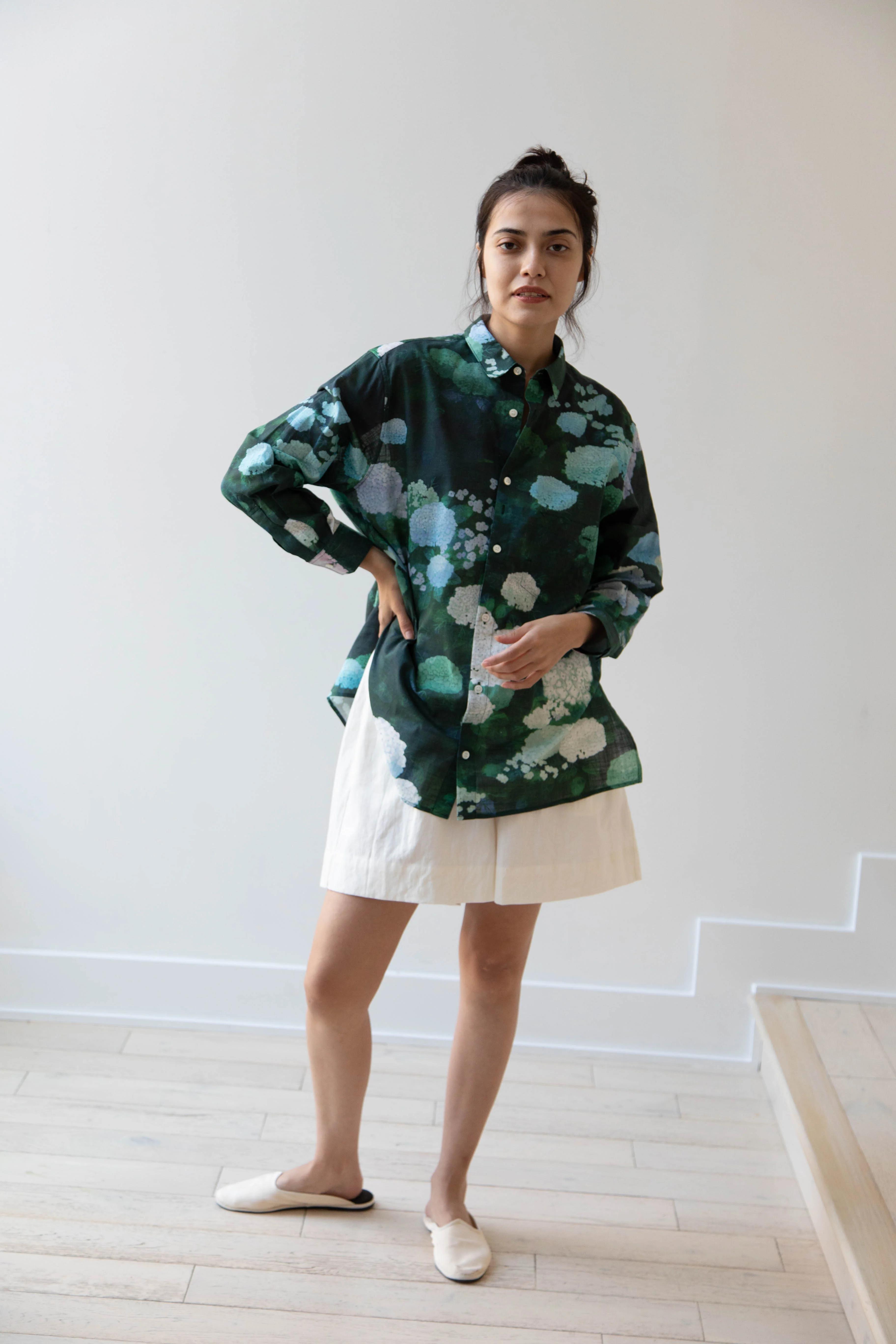 Aseedonclöud | Button Up Blouse in Ajisai - Image 58