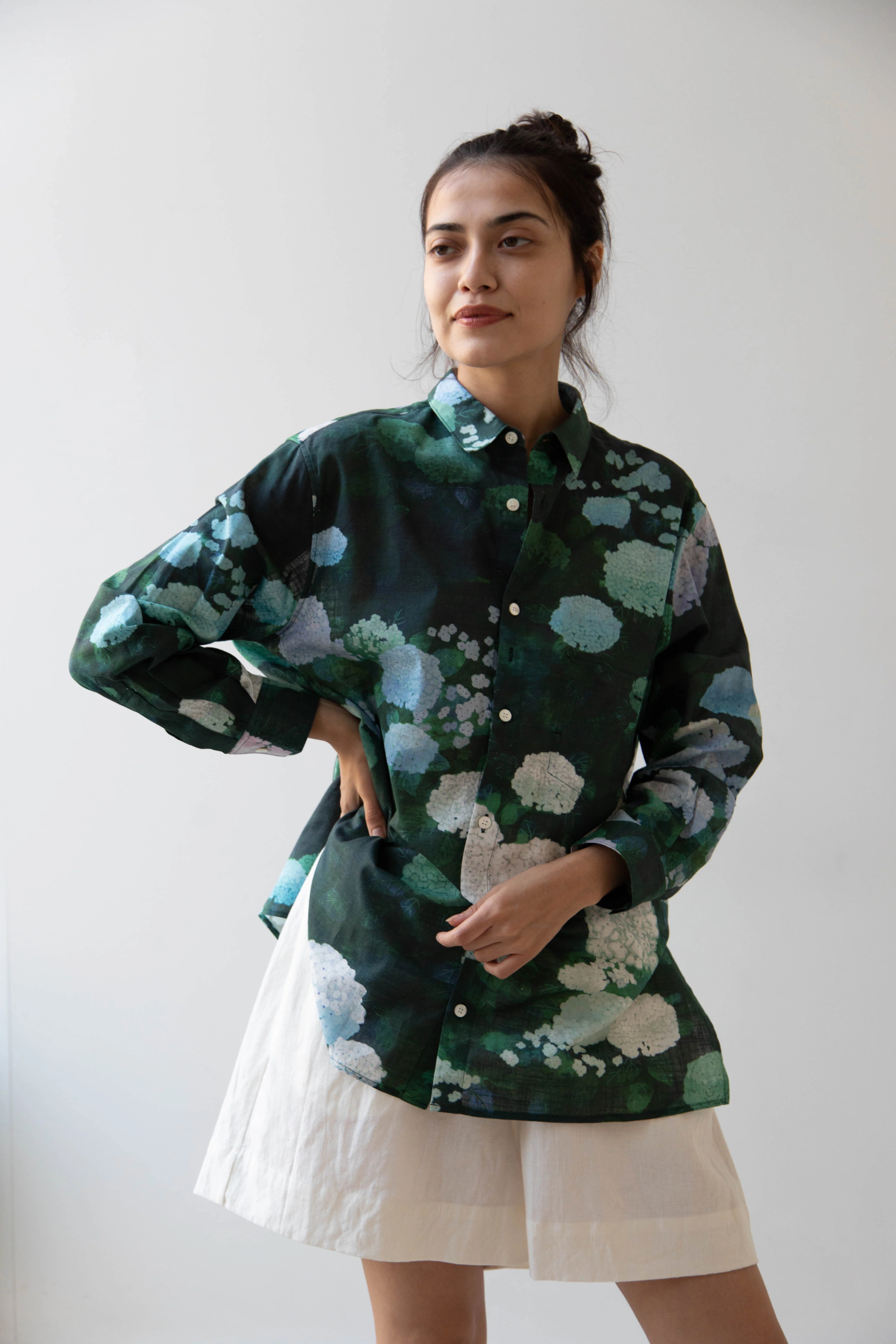 Aseedonclöud | Button Up Blouse in Ajisai - Image 59