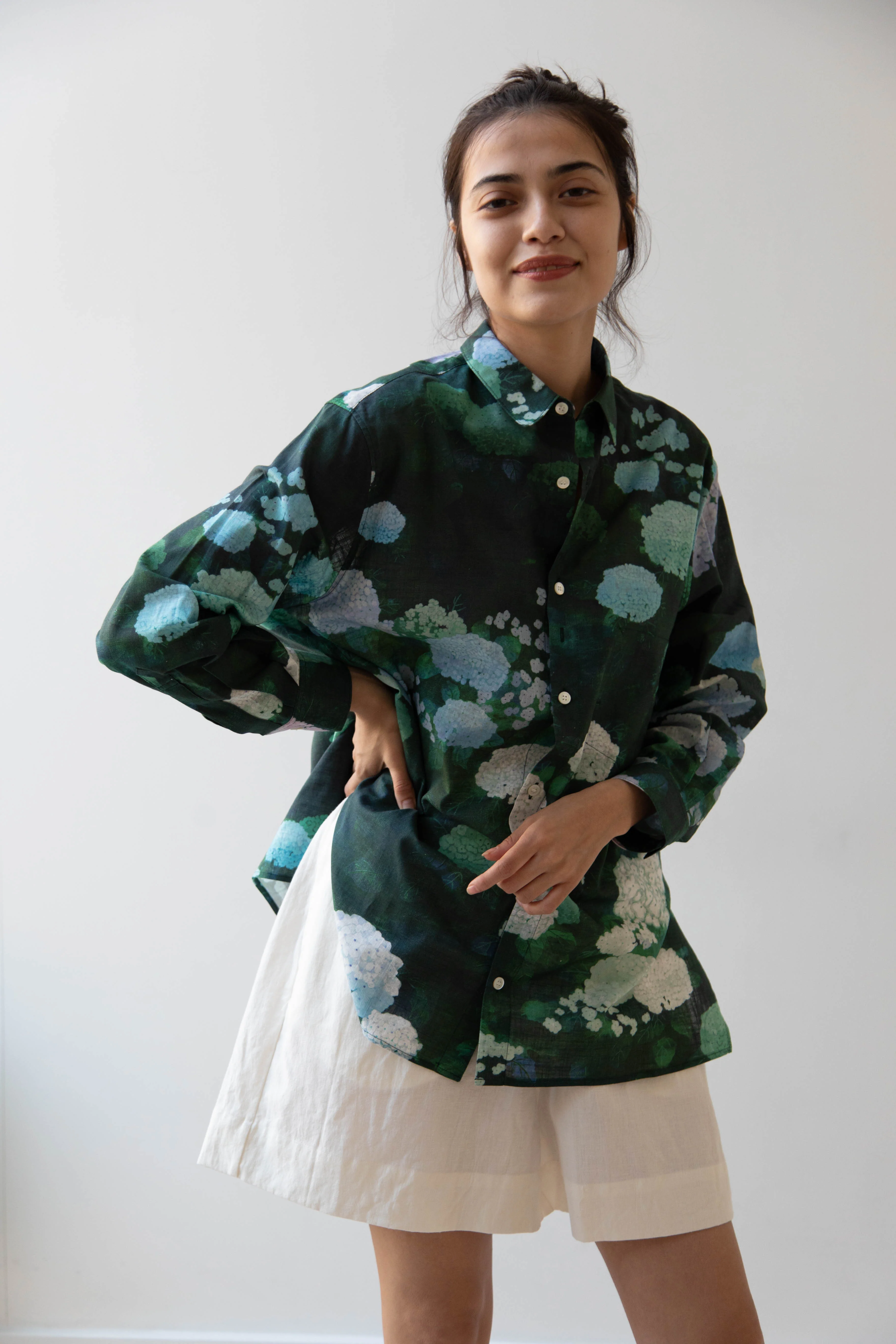 Aseedonclöud | Button Up Blouse in Ajisai - Image 60