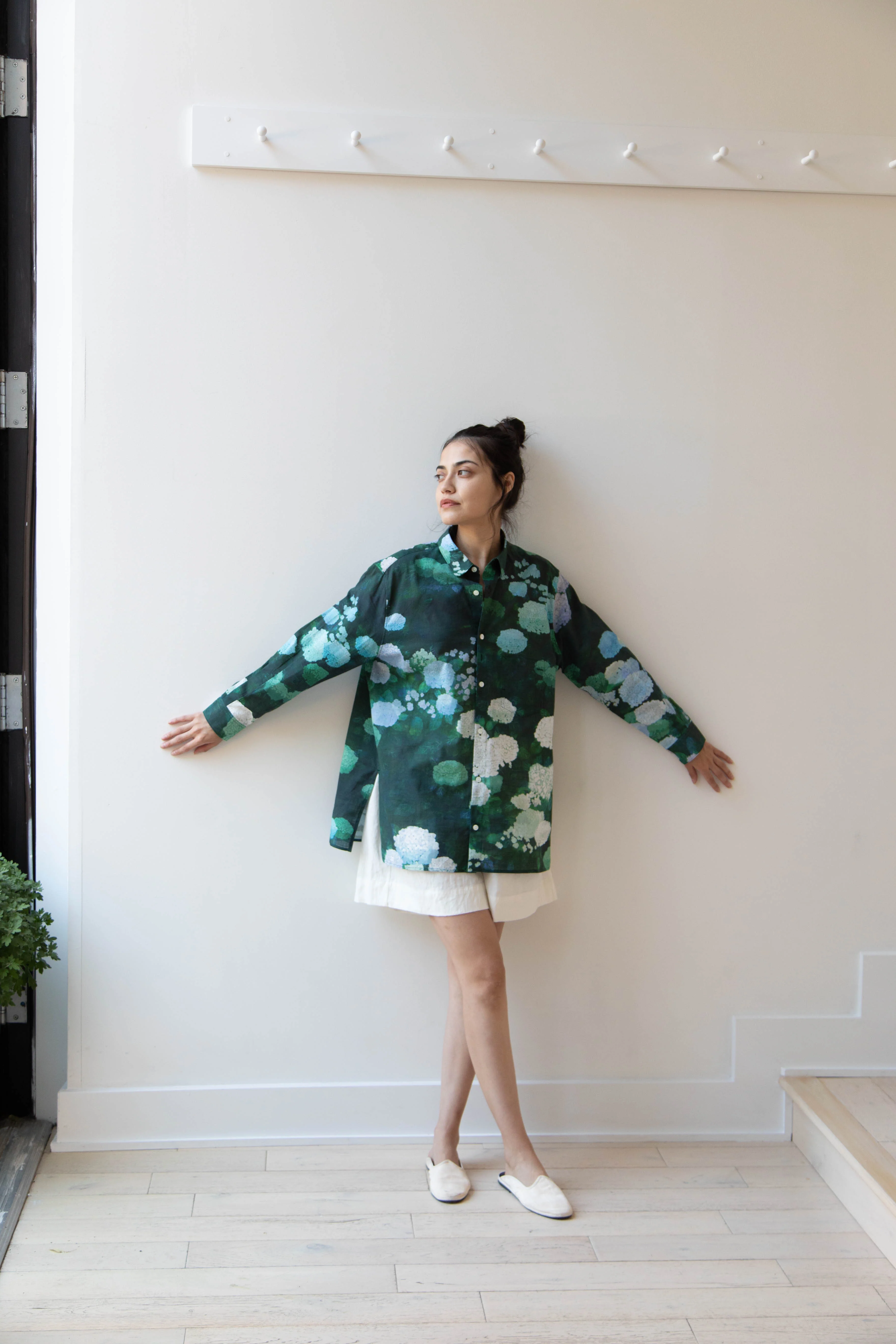 Aseedonclöud | Button Up Blouse in Ajisai - Image 62