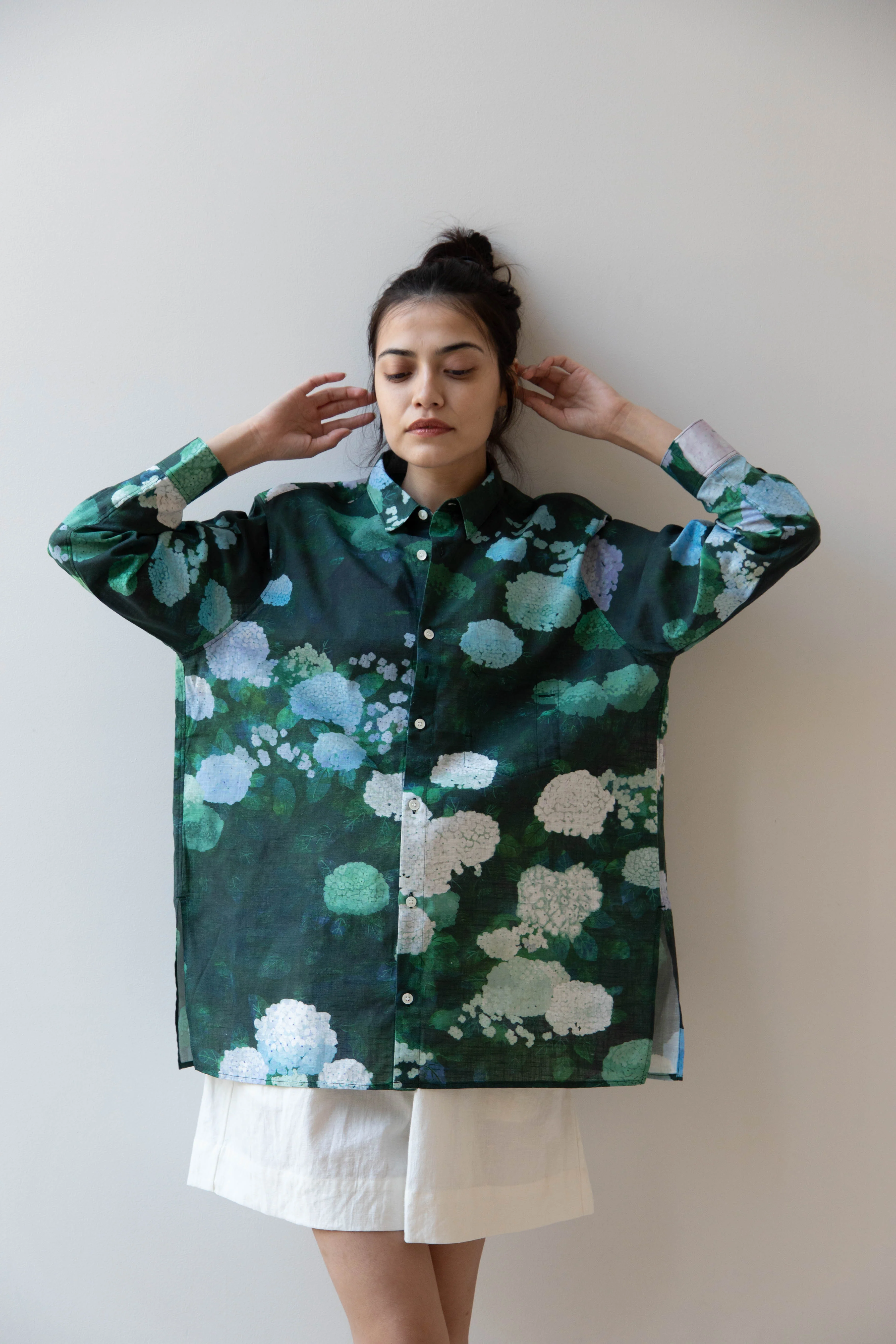 Aseedonclöud | Button Up Blouse in Ajisai - Image 63