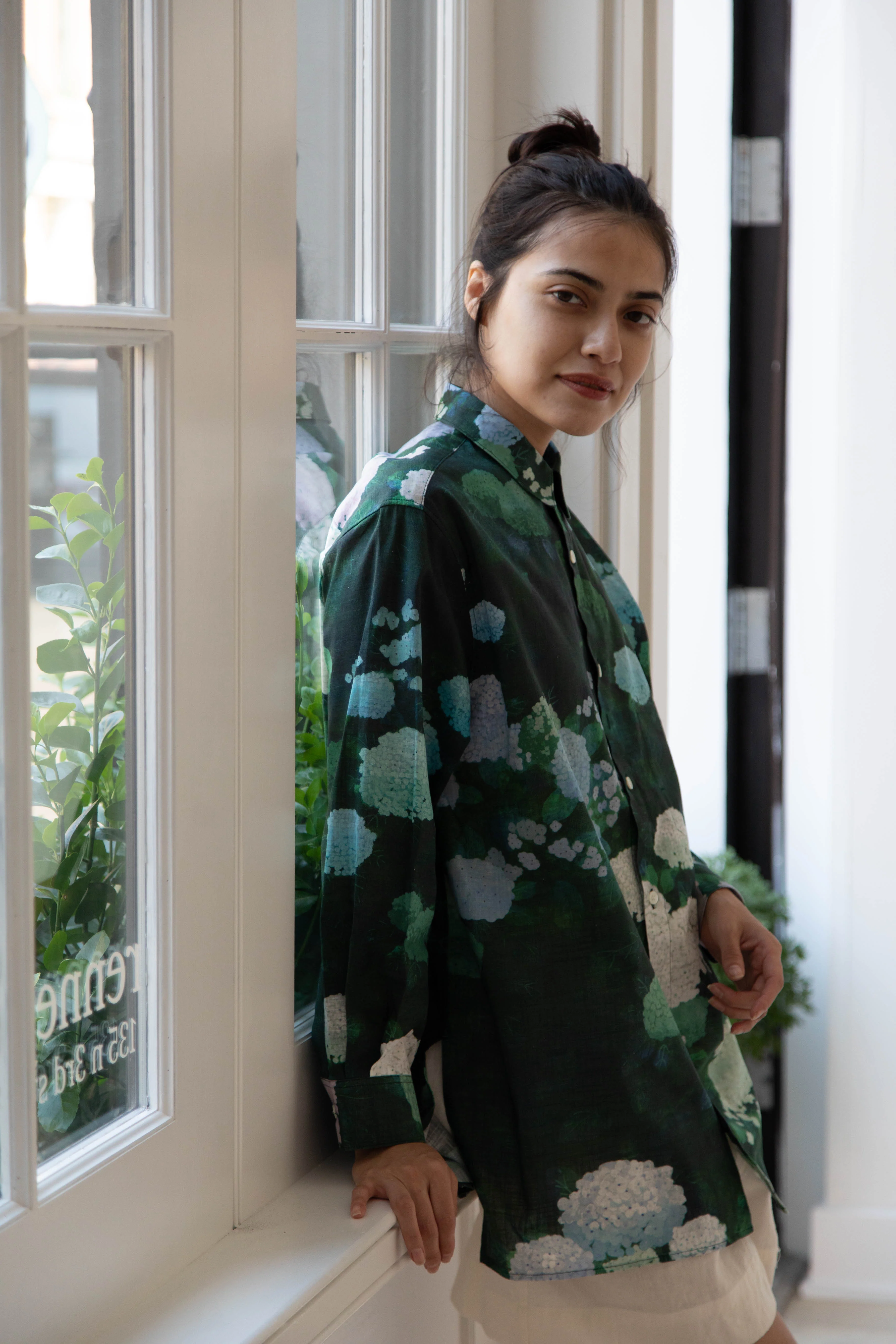 Aseedonclöud | Button Up Blouse in Ajisai - Image 67