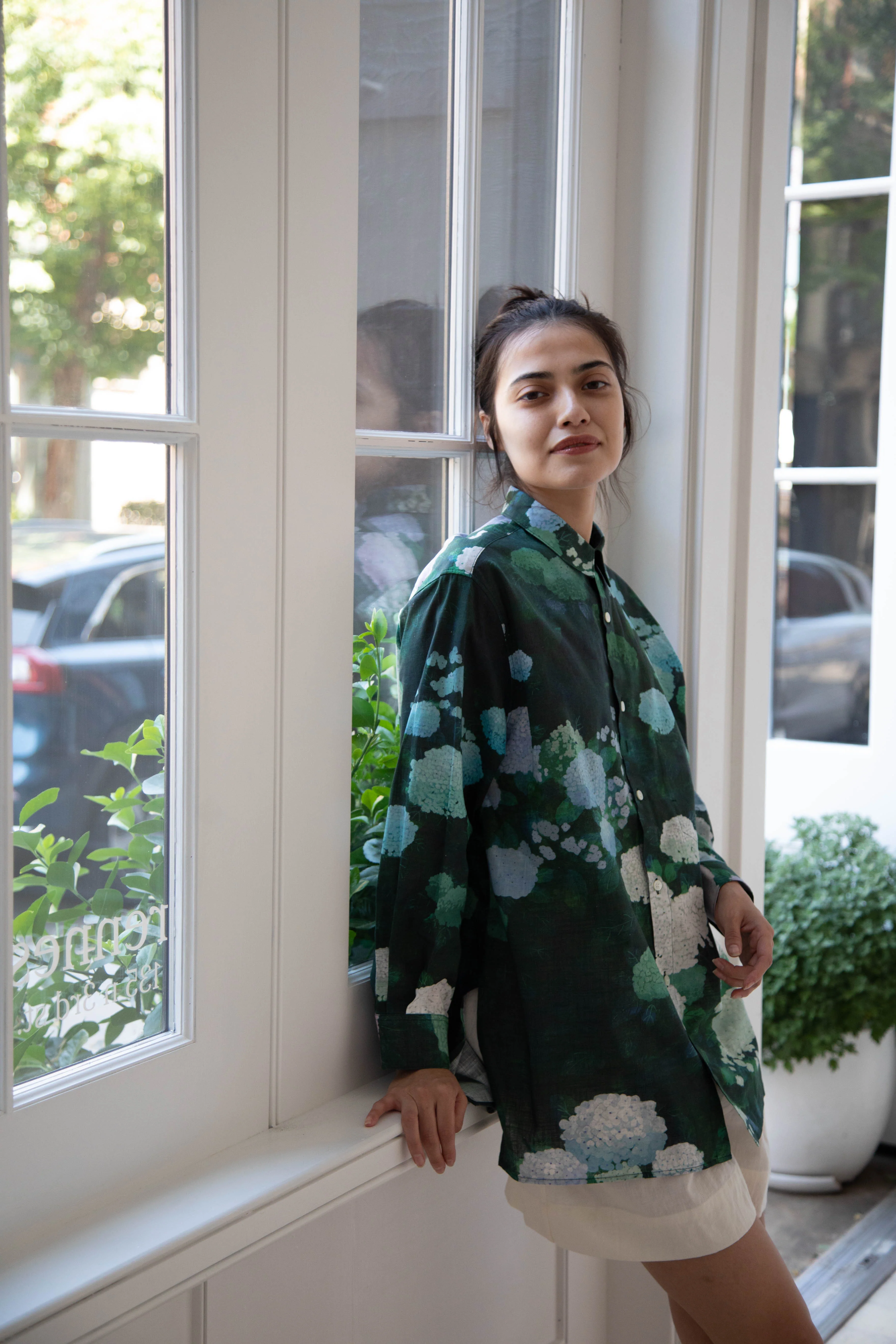 Aseedonclöud | Button Up Blouse in Ajisai - Image 68
