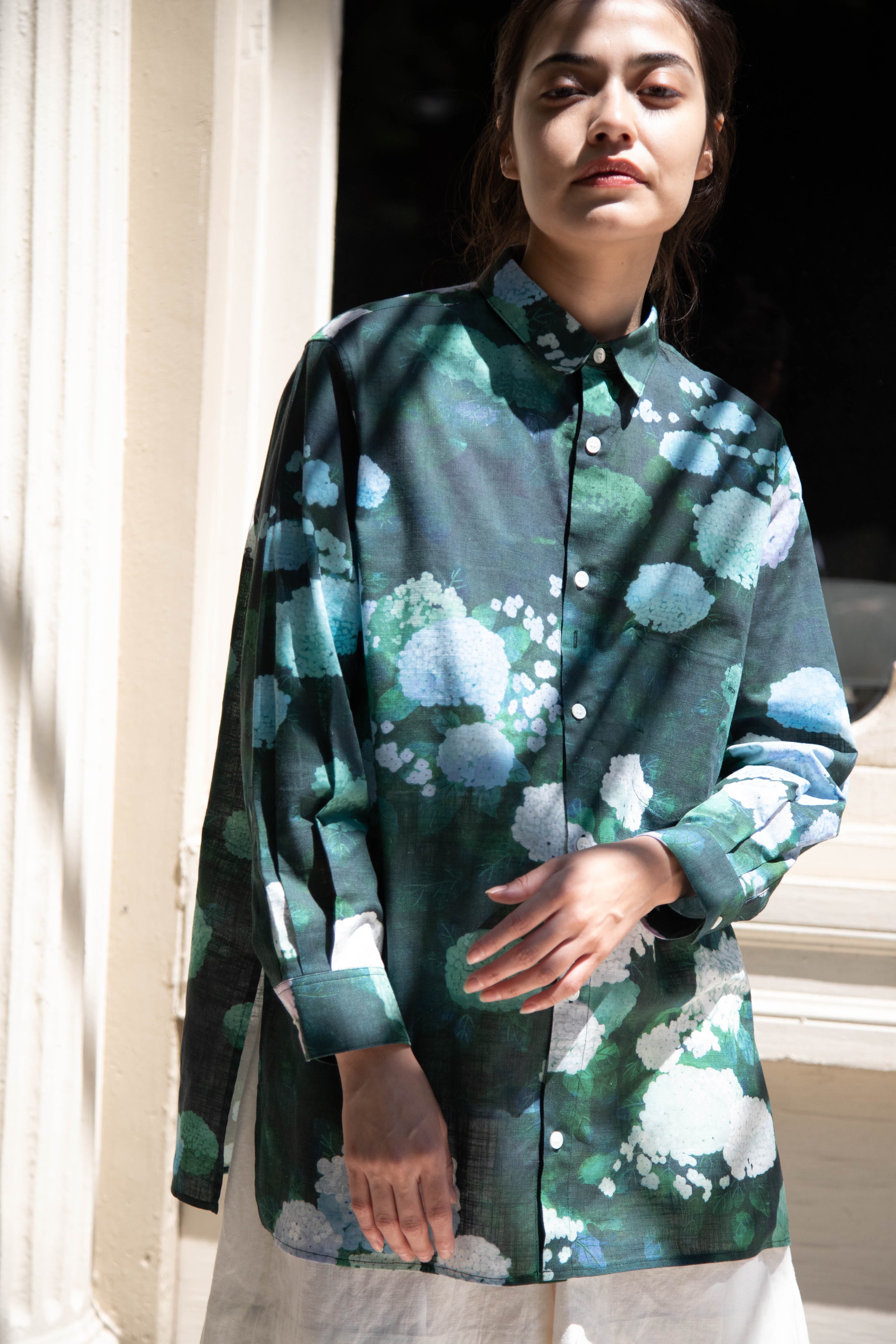 Aseedonclöud | Button Up Blouse in Ajisai - Image 7