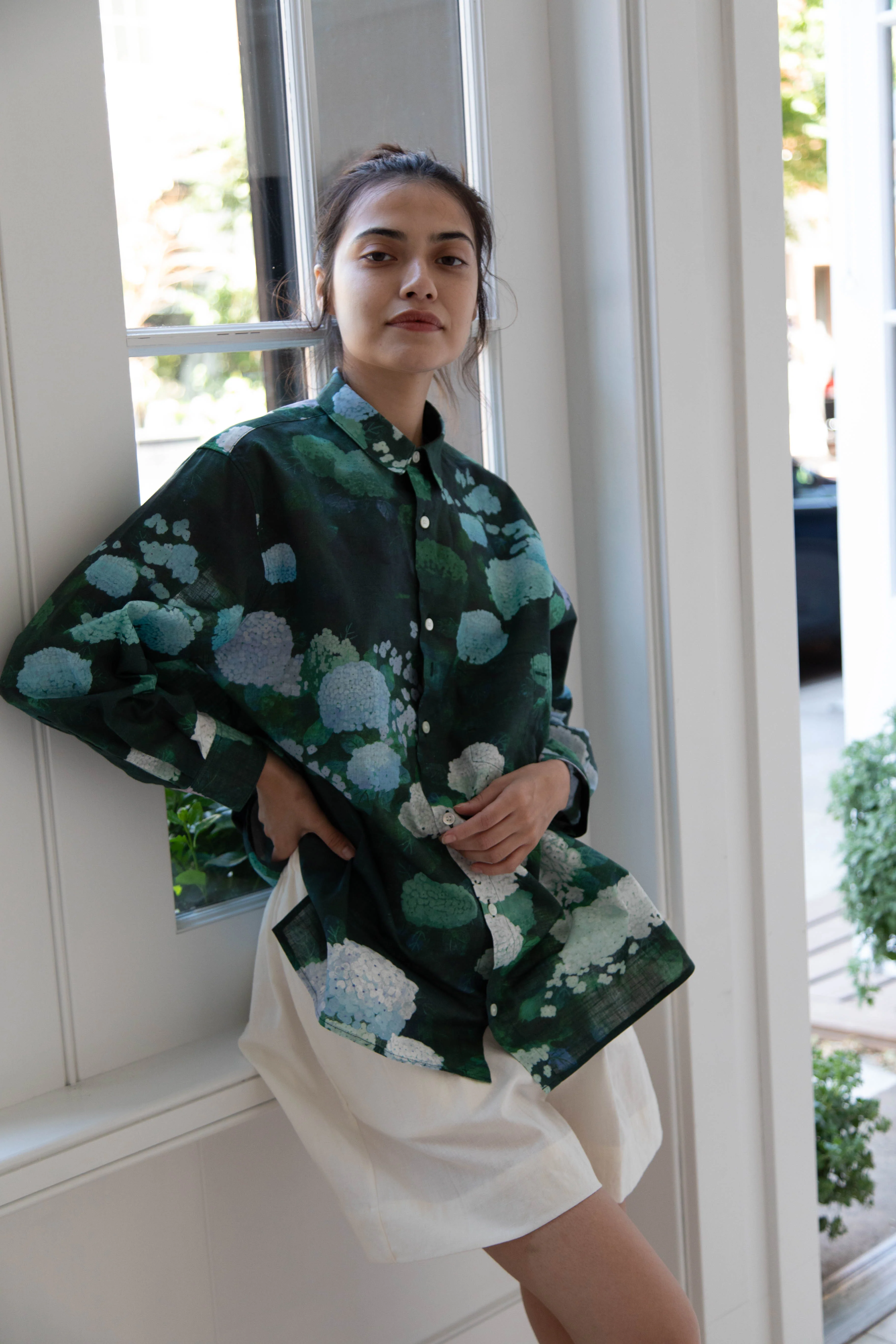 Aseedonclöud | Button Up Blouse in Ajisai - Image 70
