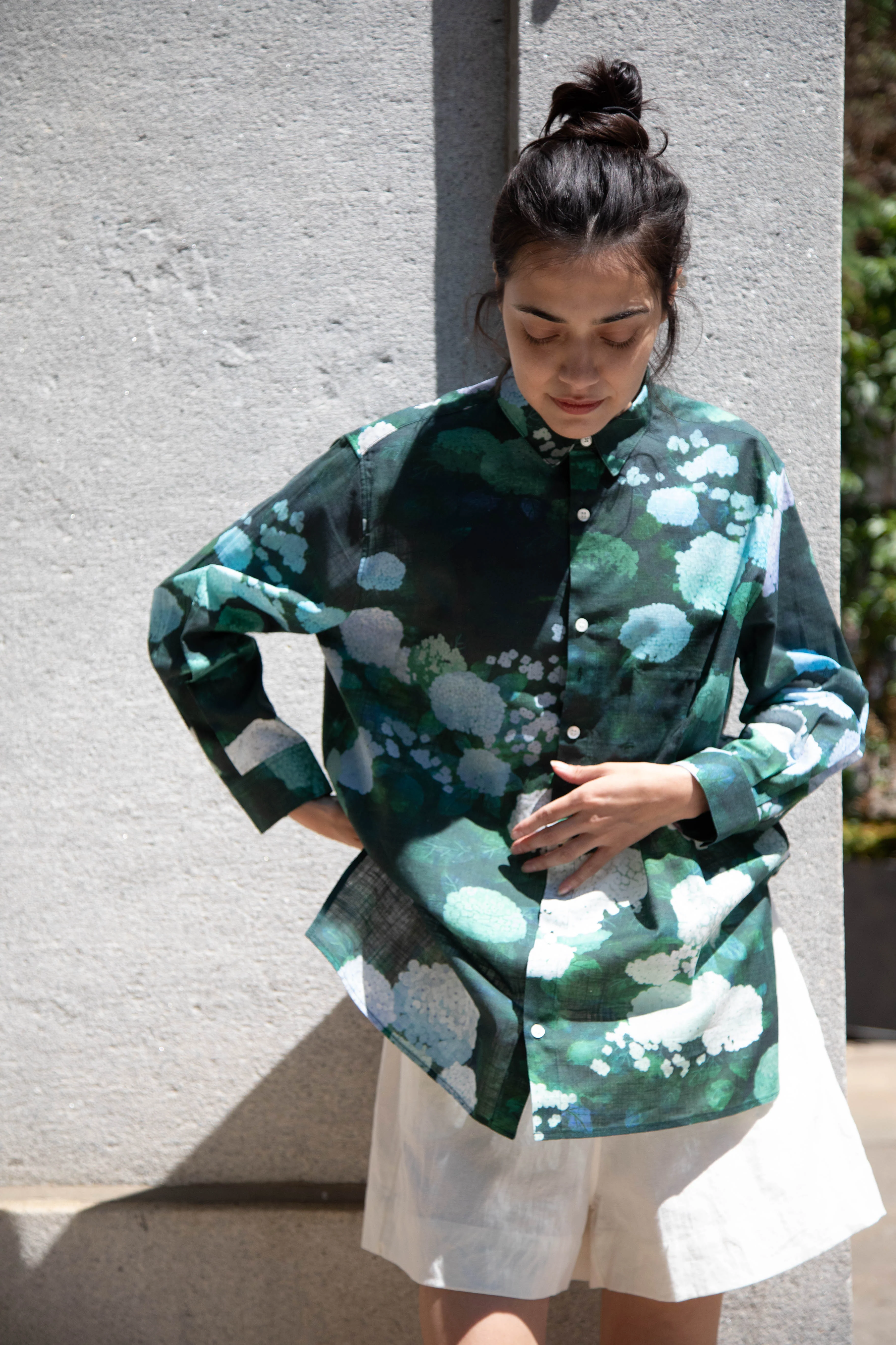 Aseedonclöud | Button Up Blouse in Ajisai - Image 9