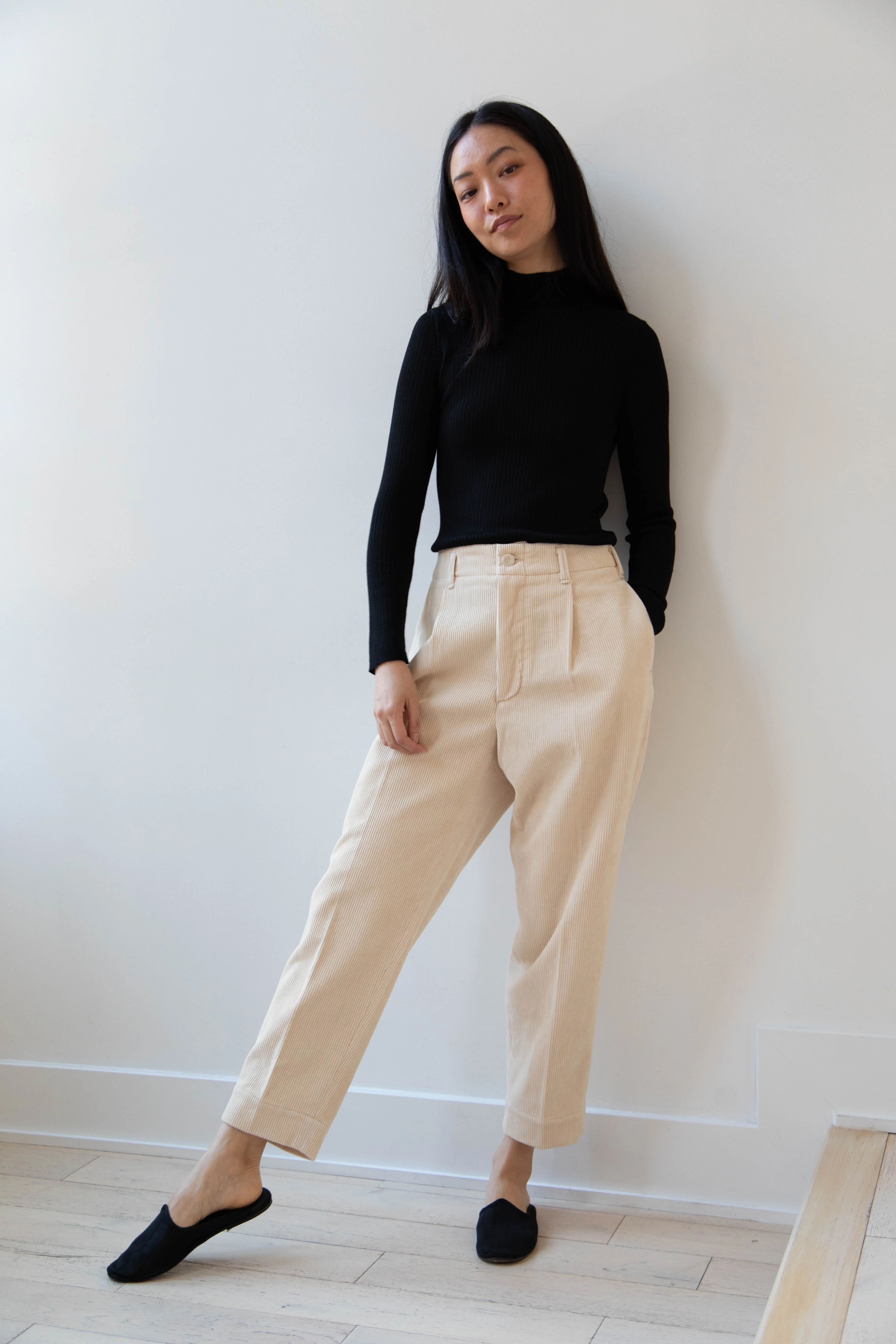 Aseedonclöud | HW Corduroy Slacks in Off White - Image 12