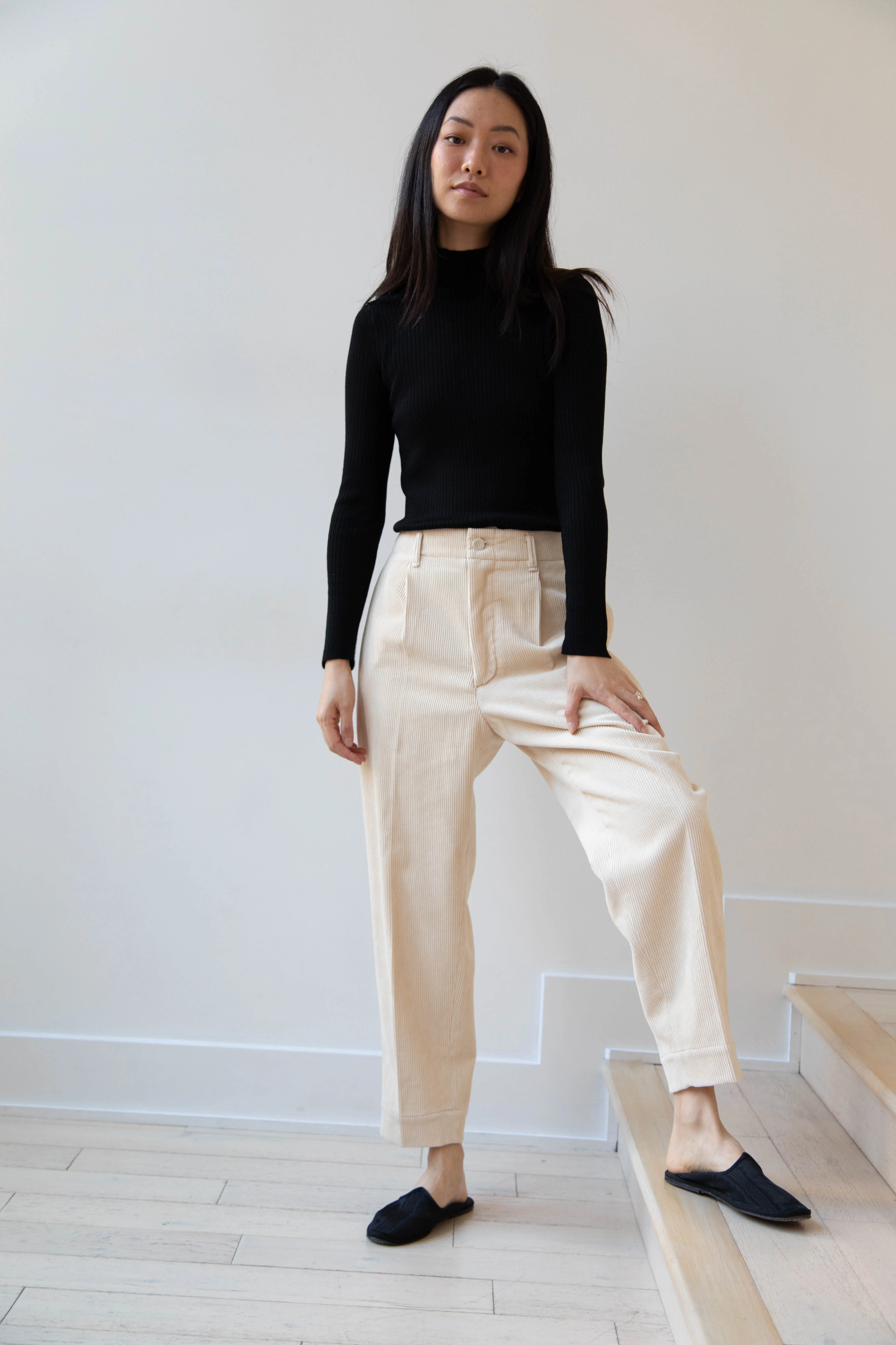 Aseedonclöud | HW Corduroy Slacks in Off White - Image 22