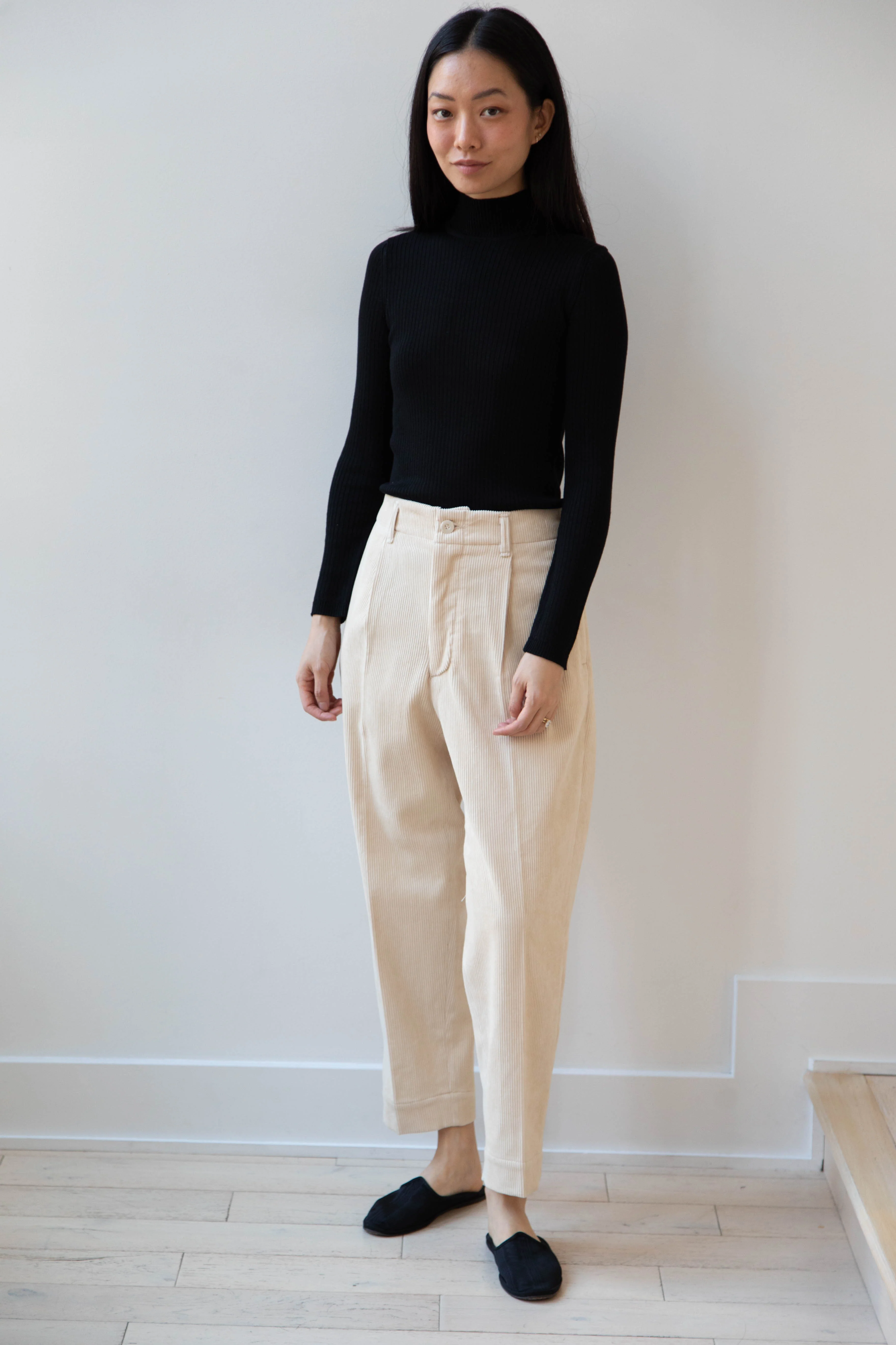 Aseedonclöud | HW Corduroy Slacks in Off White - Image 6