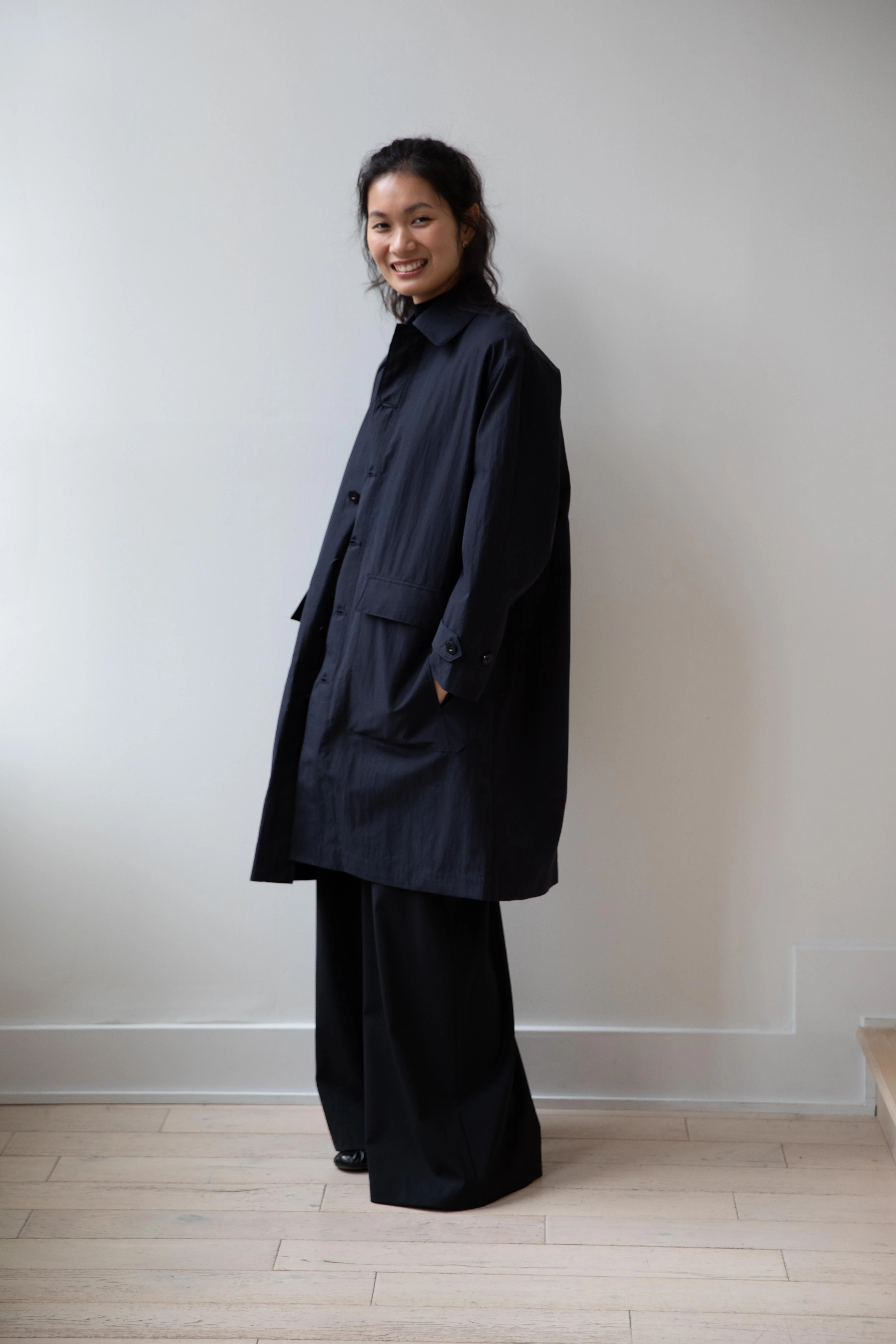 Aseedonclöud | HW Overcoat in Navy - Image 3