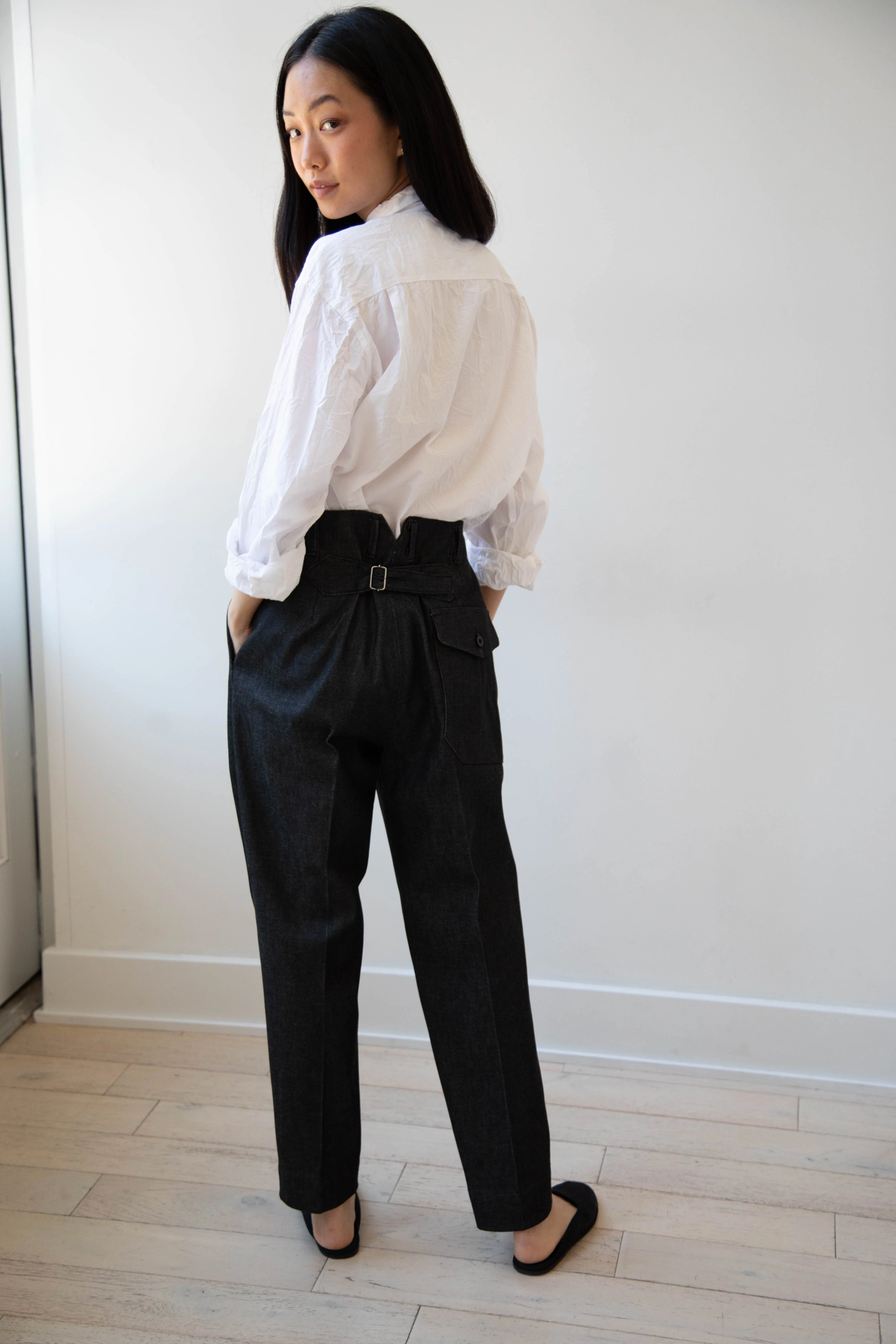 Aseedonclöud | HW Slacks in Black Denim - Image 25
