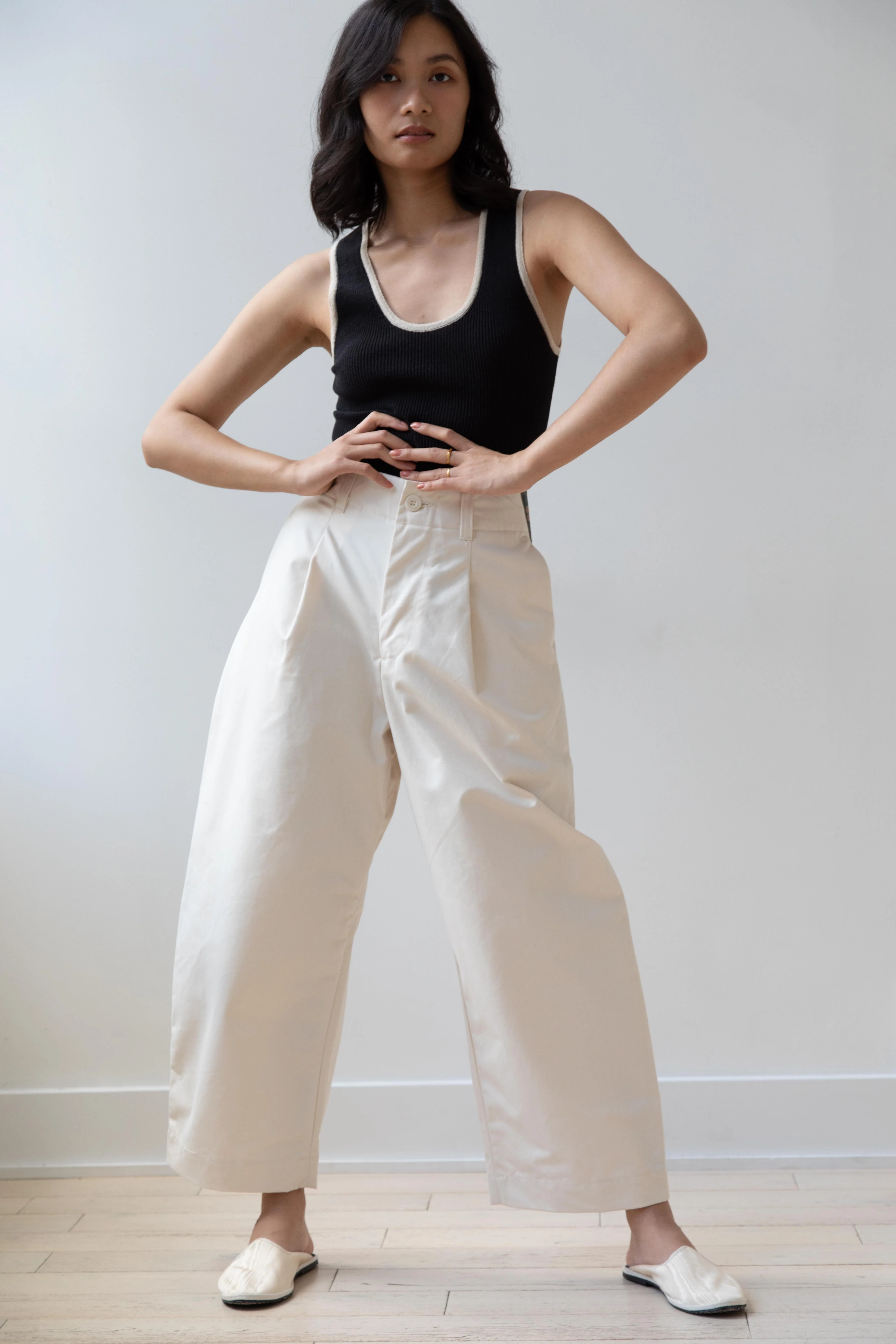 Aseedonclöud | HW Wide Trousers in Off White - Image 10
