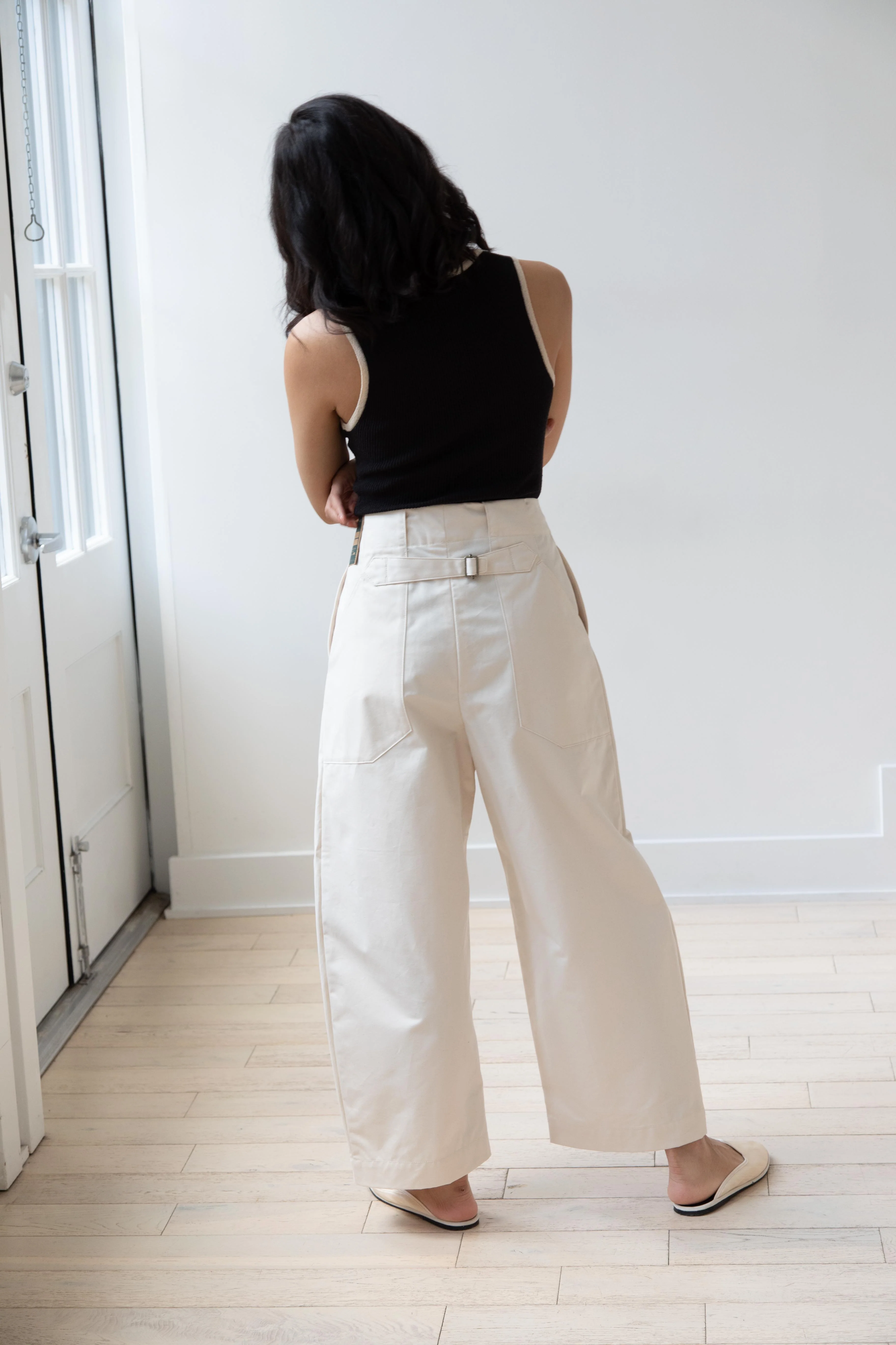 Aseedonclöud | HW Wide Trousers in Off White - Image 11