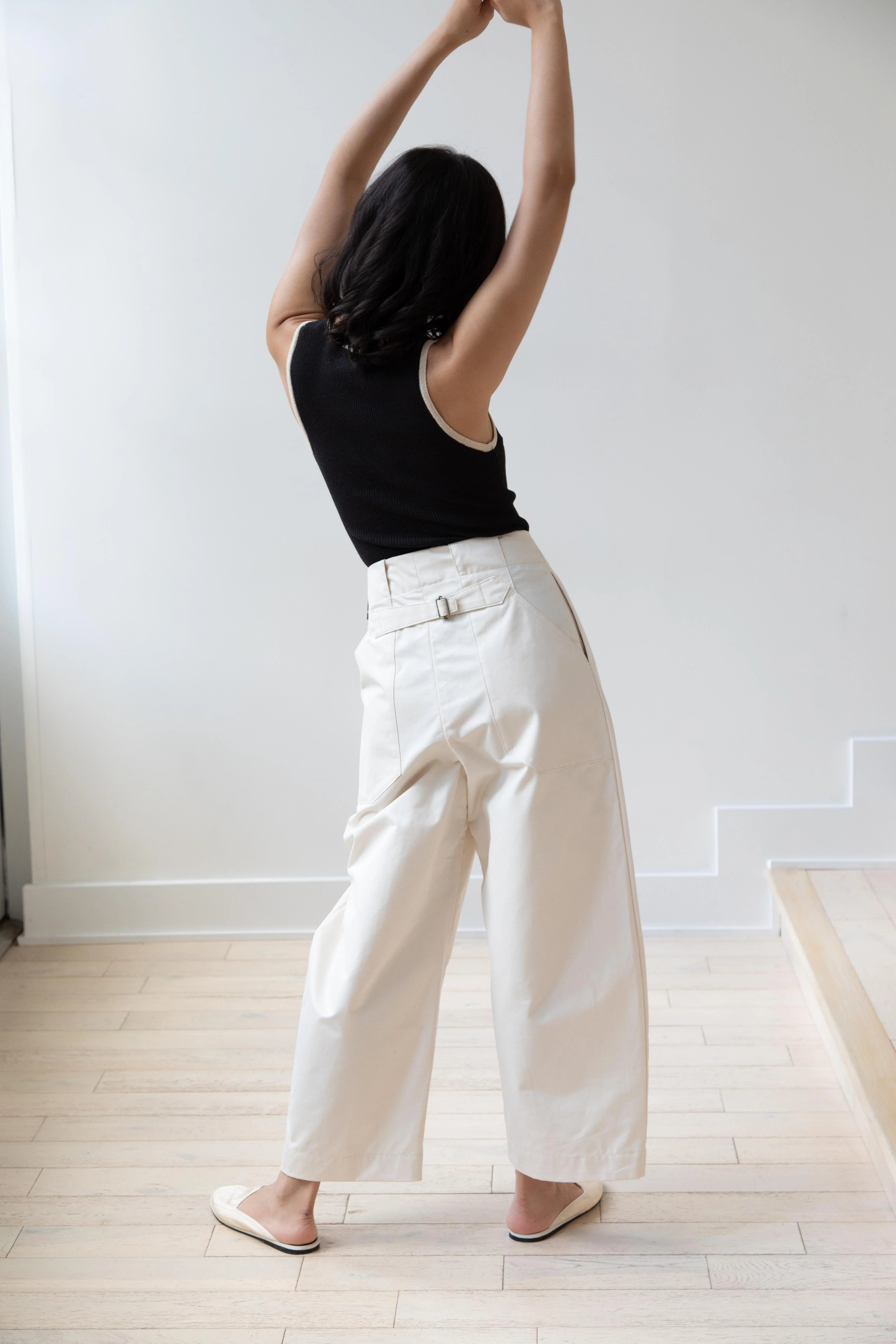Aseedonclöud | HW Wide Trousers in Off White - Image 12
