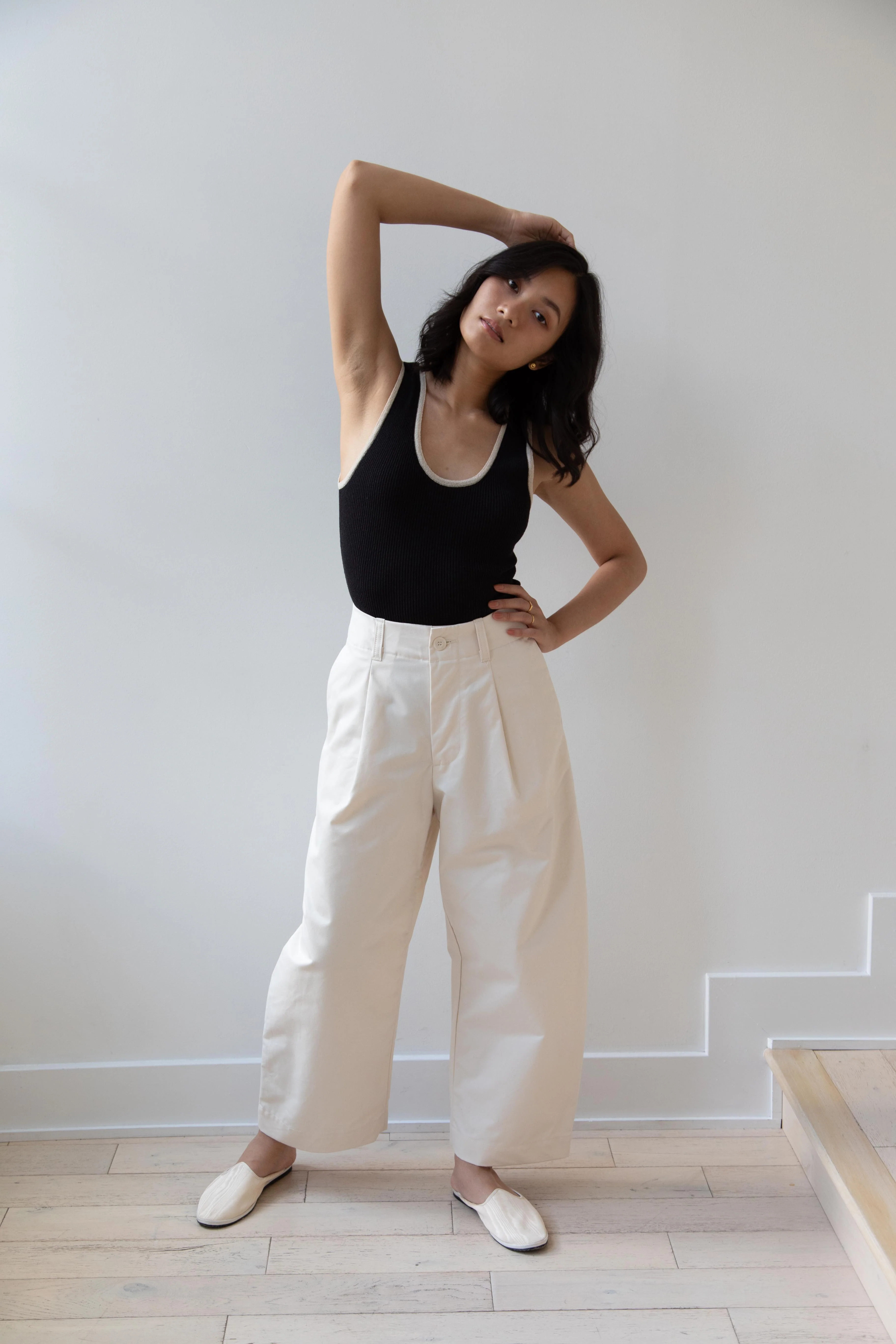 Aseedonclöud | HW Wide Trousers in Off White - Image 15