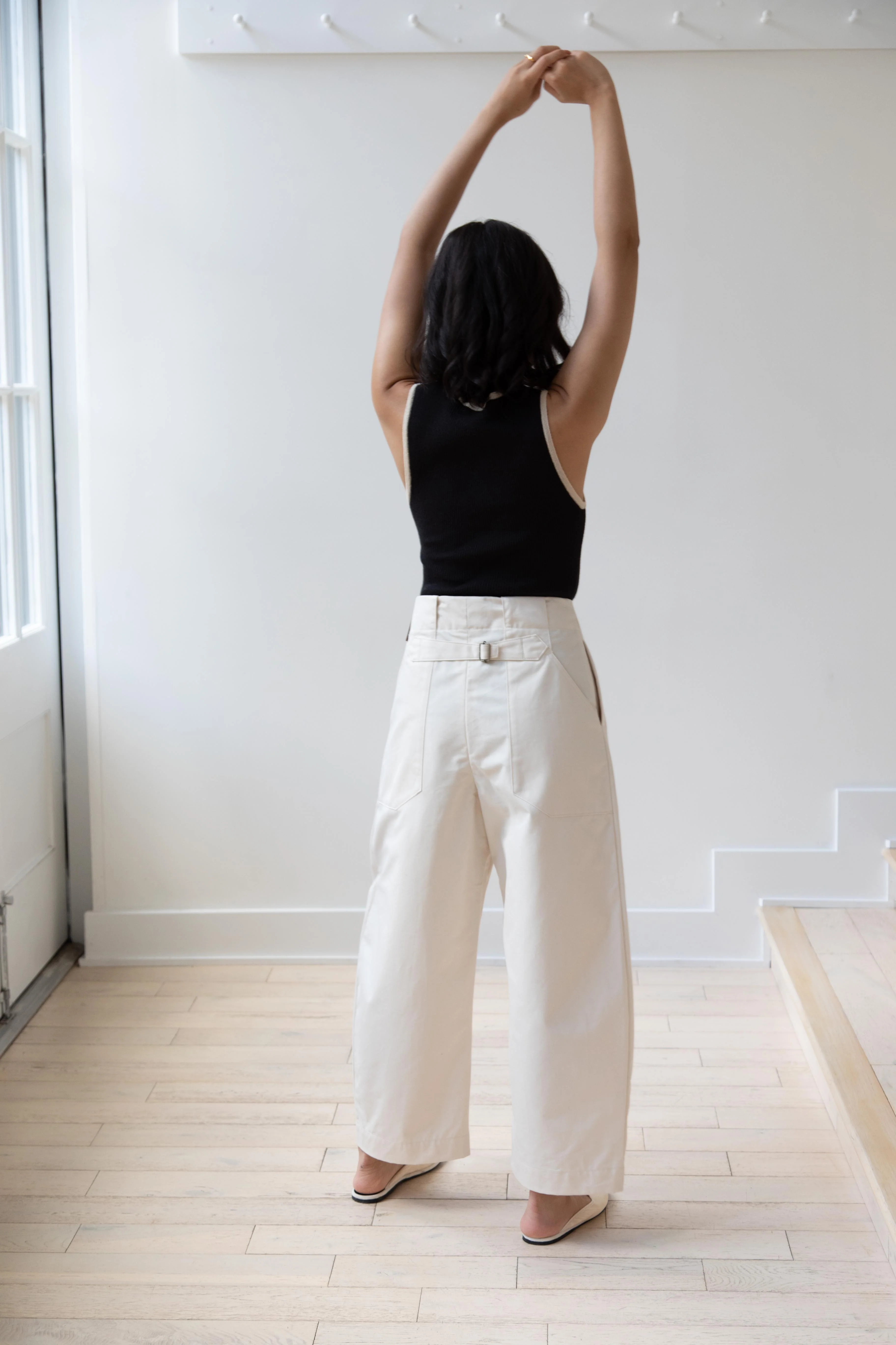 Aseedonclöud | HW Wide Trousers in Off White - Image 16