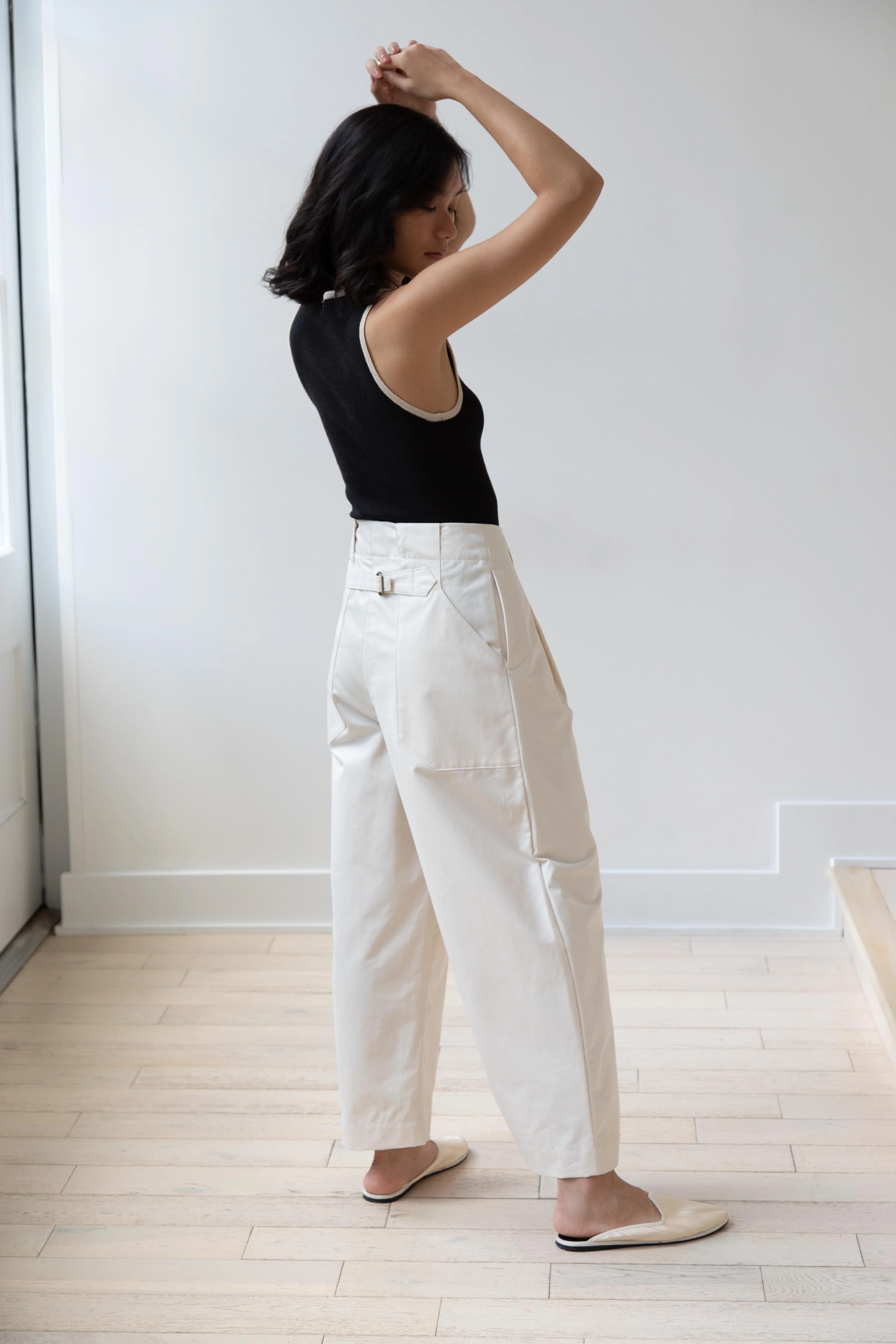Aseedonclöud | HW Wide Trousers in Off White - Image 17