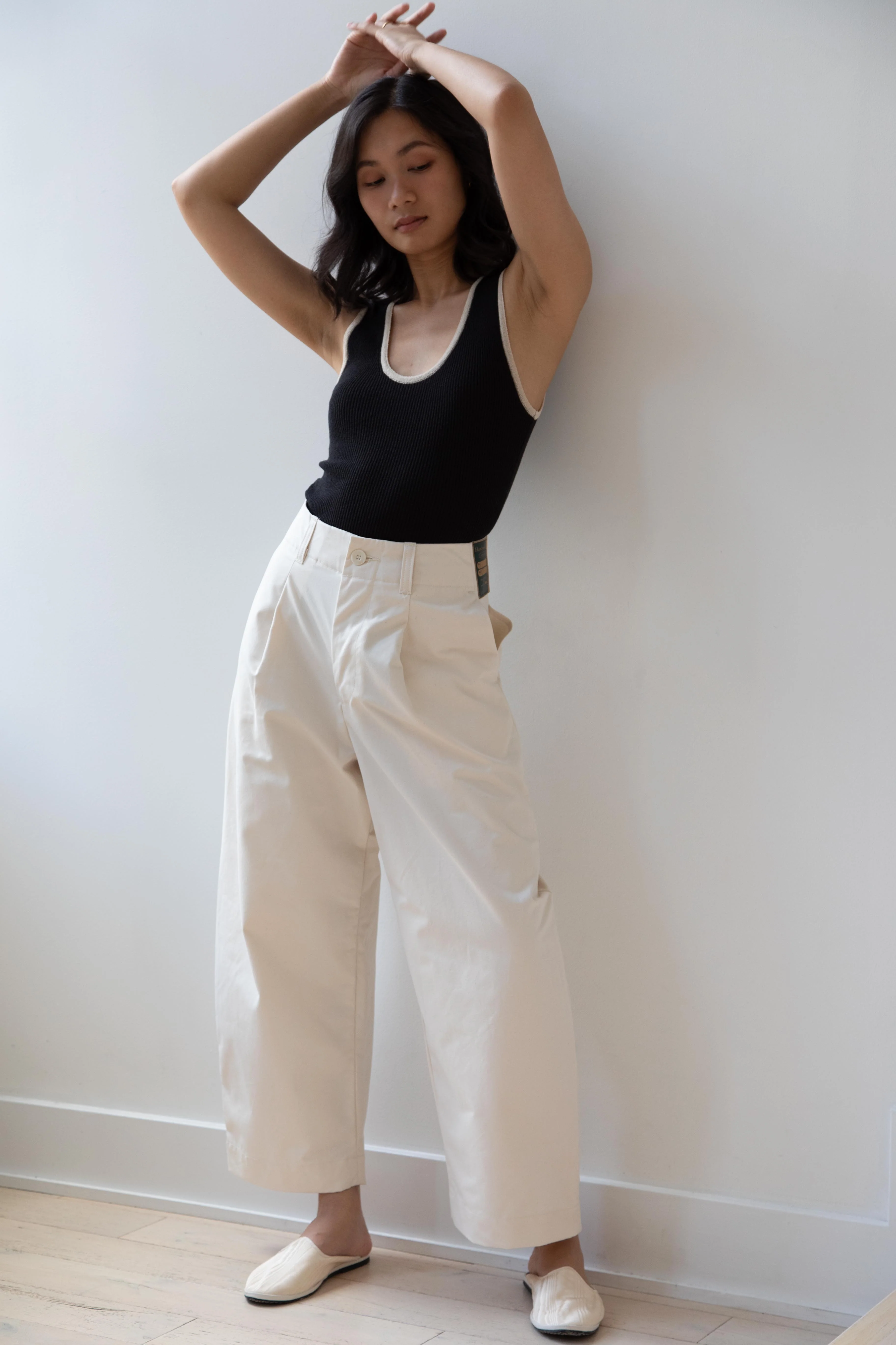 Aseedonclöud | HW Wide Trousers in Off White - Image 22