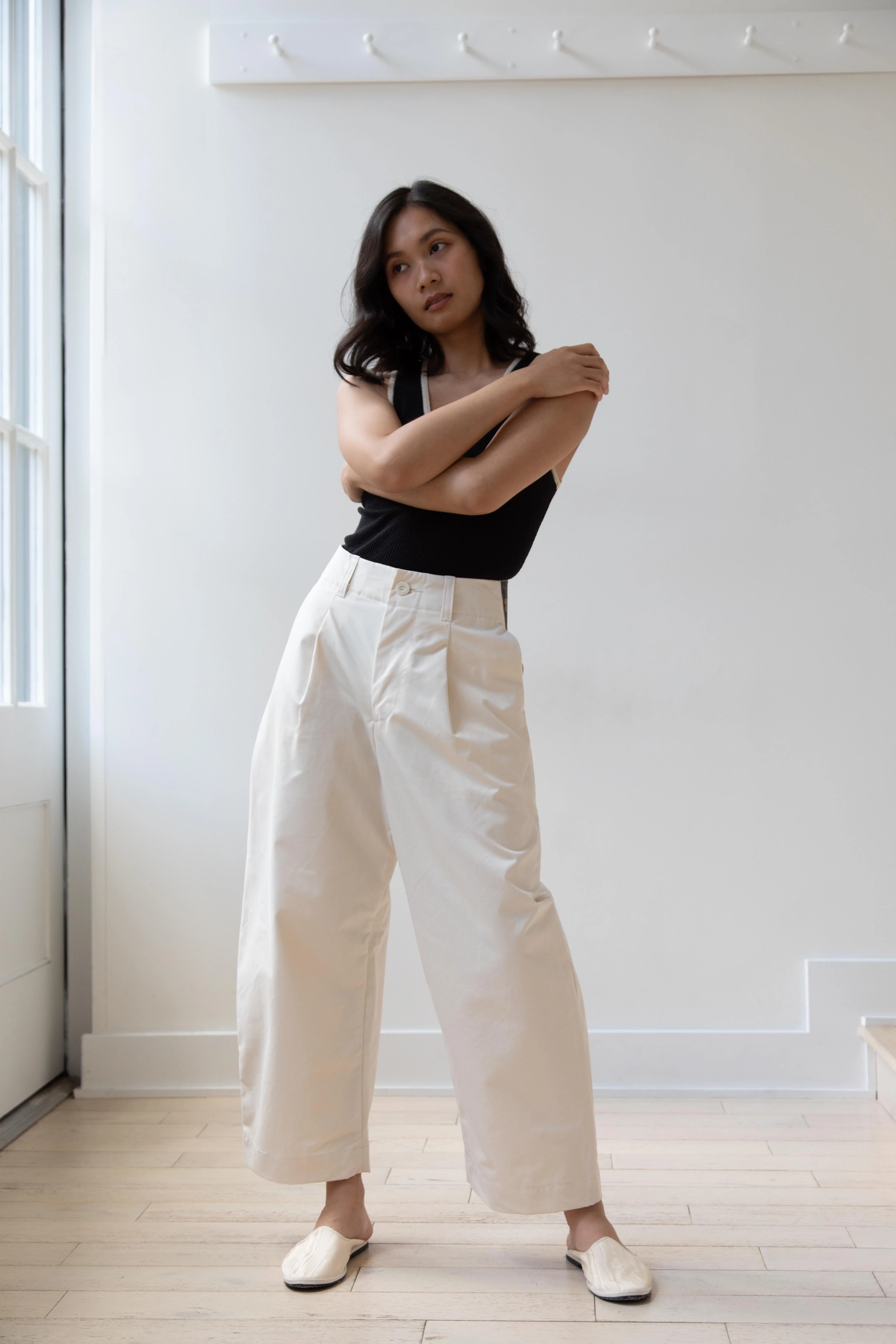 Aseedonclöud | HW Wide Trousers in Off White - Image 23