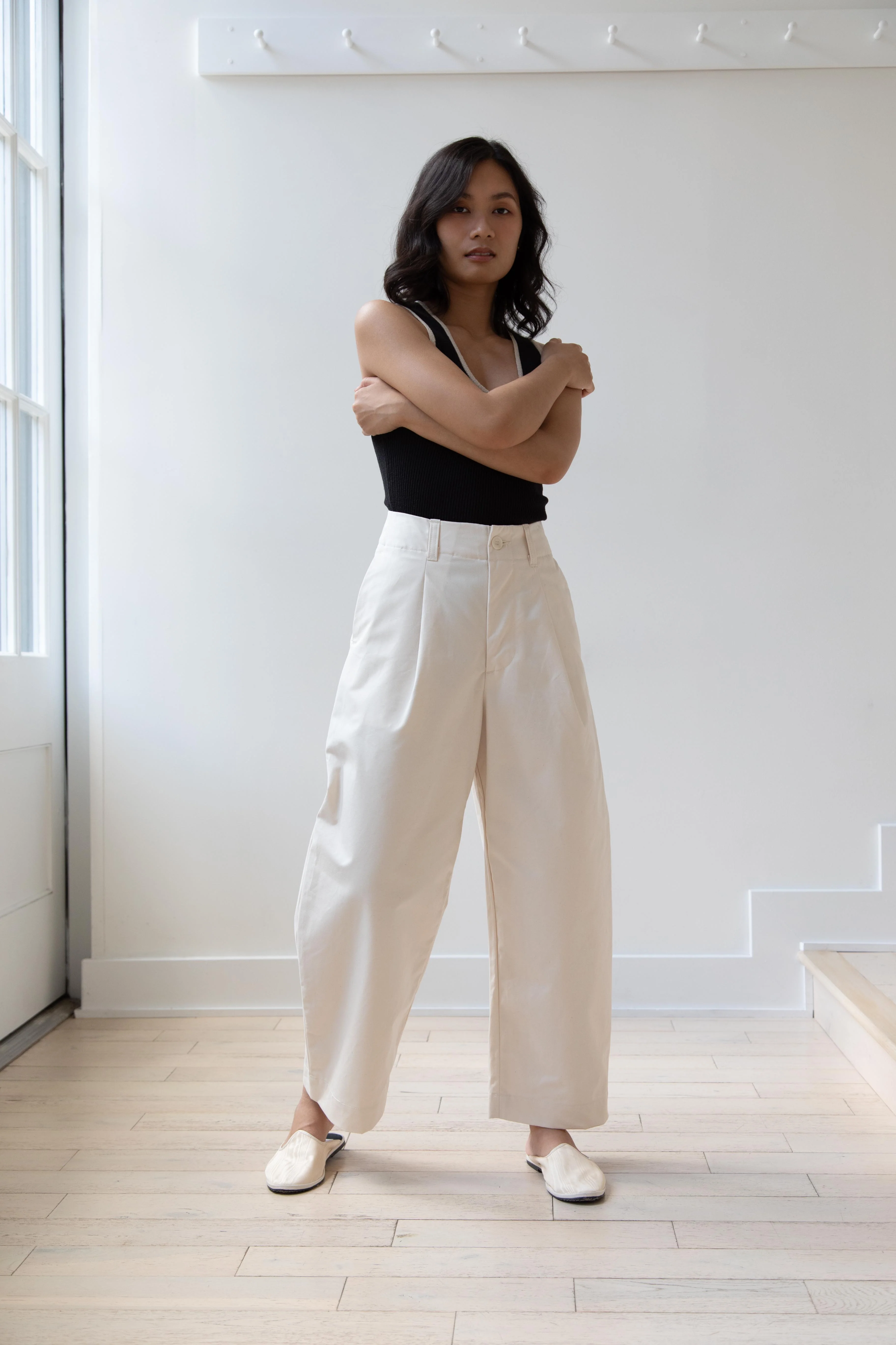 Aseedonclöud | HW Wide Trousers in Off White - Image 24