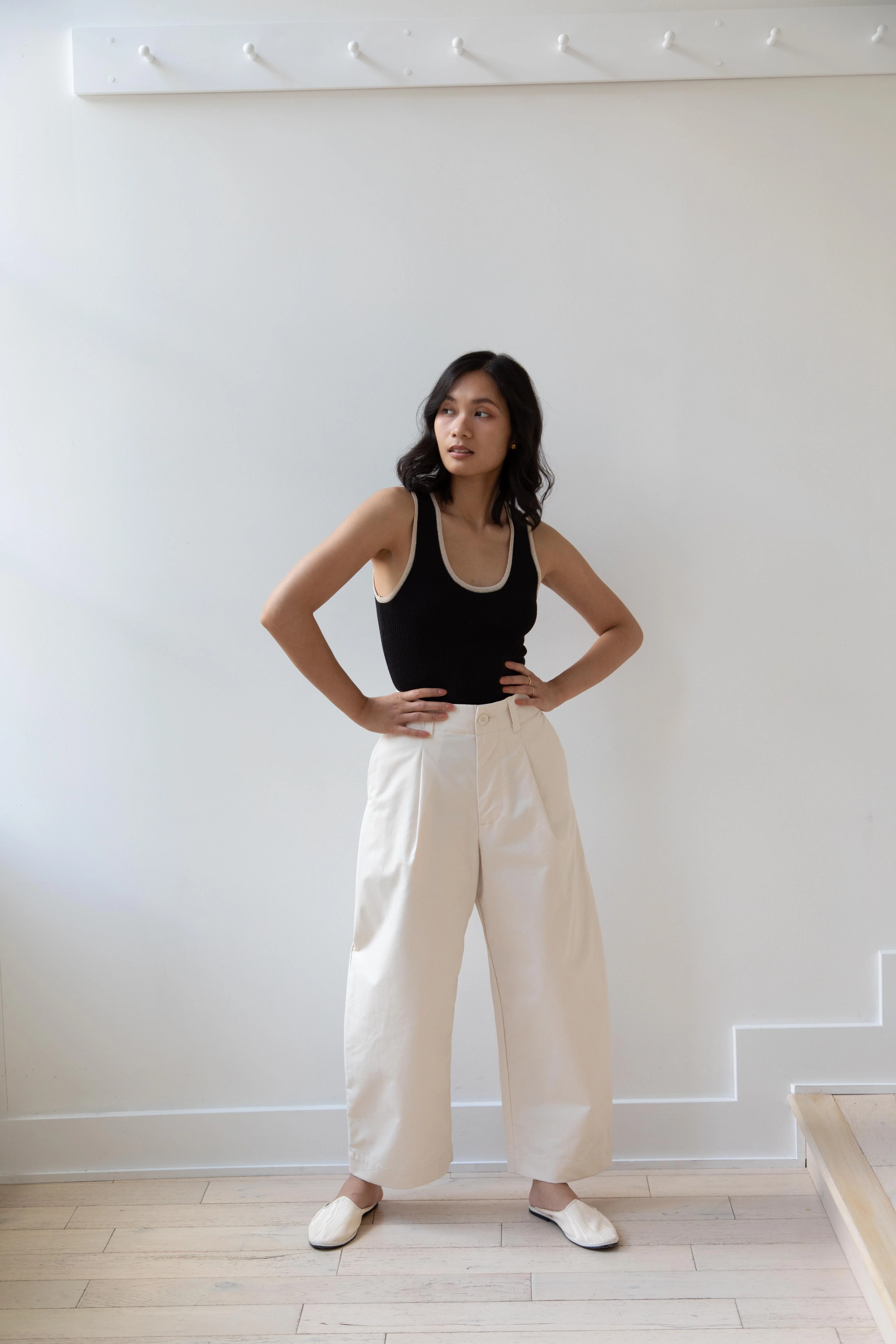 Aseedonclöud | HW Wide Trousers in Off White - Image 25