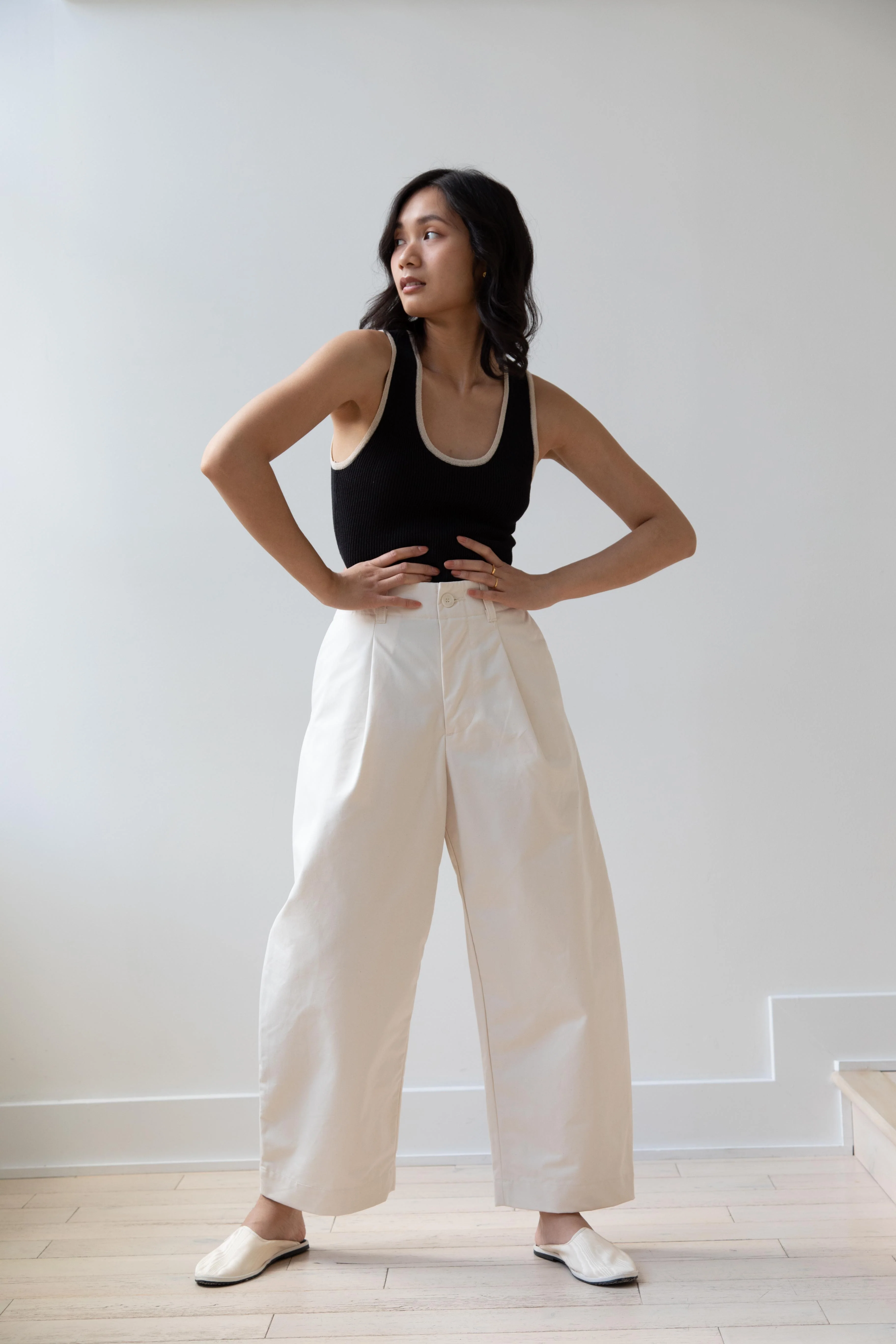 Aseedonclöud | HW Wide Trousers in Off White - Image 28