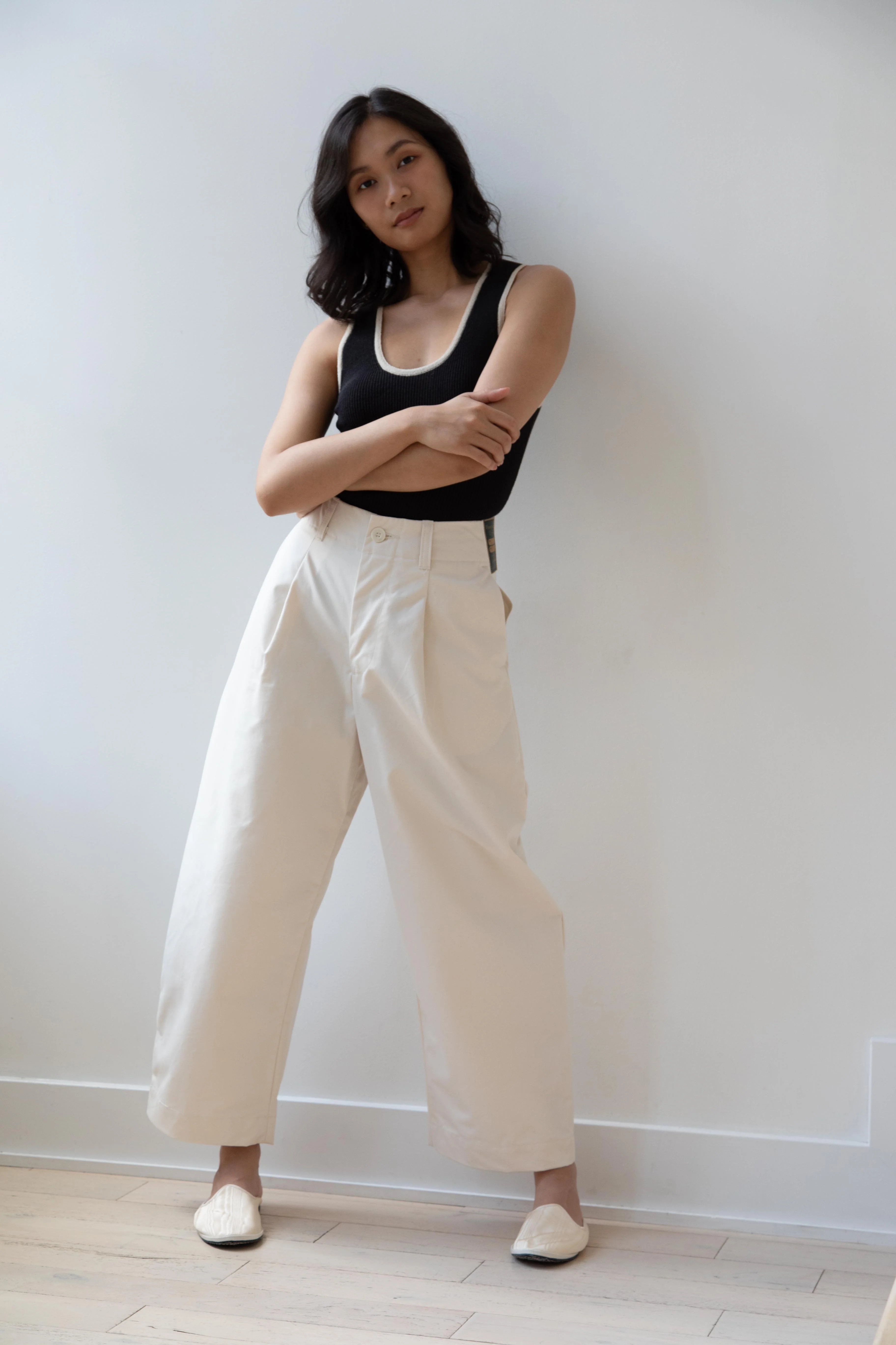 Aseedonclöud | HW Wide Trousers in Off White - Image 29