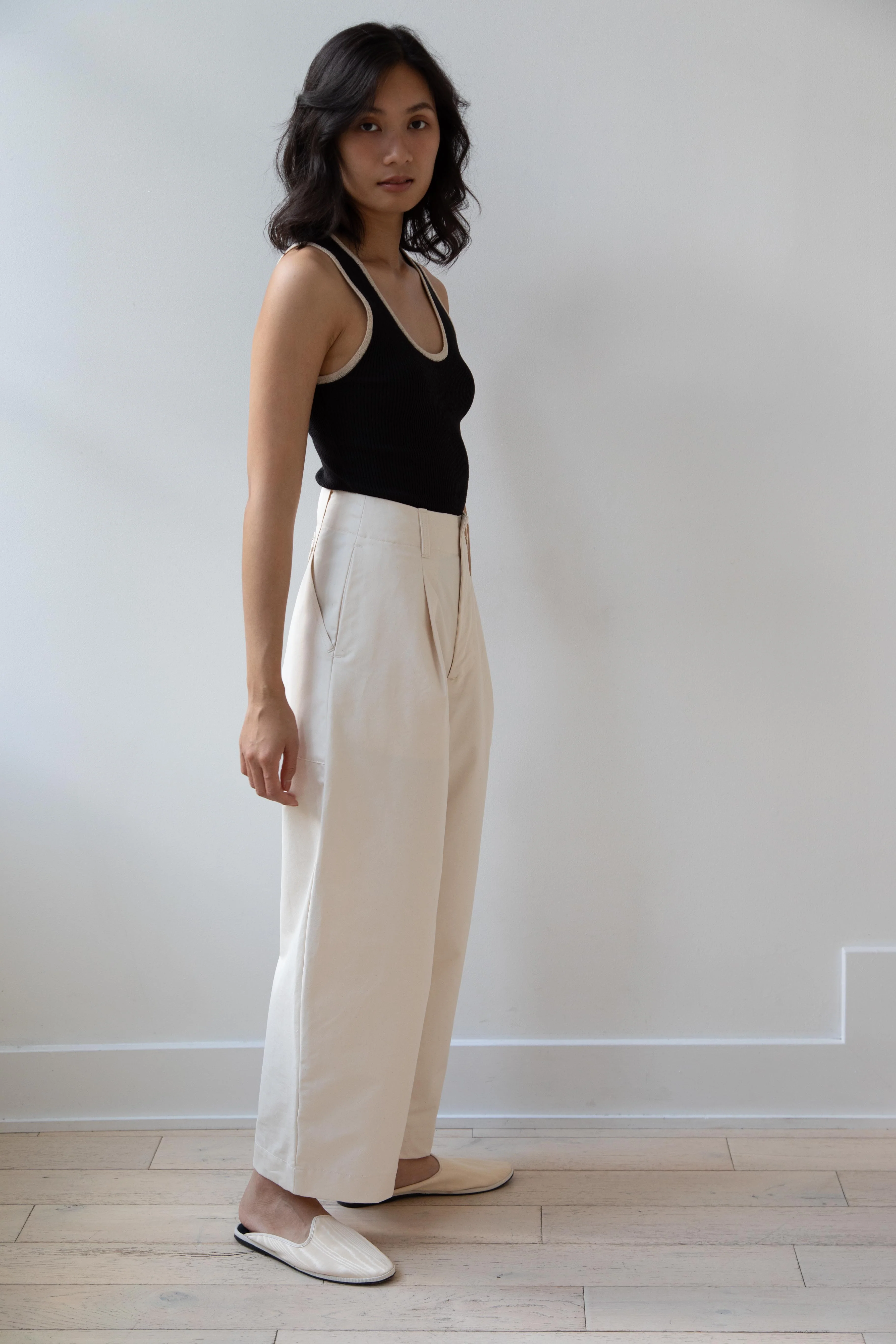 Aseedonclöud | HW Wide Trousers in Off White - Image 34