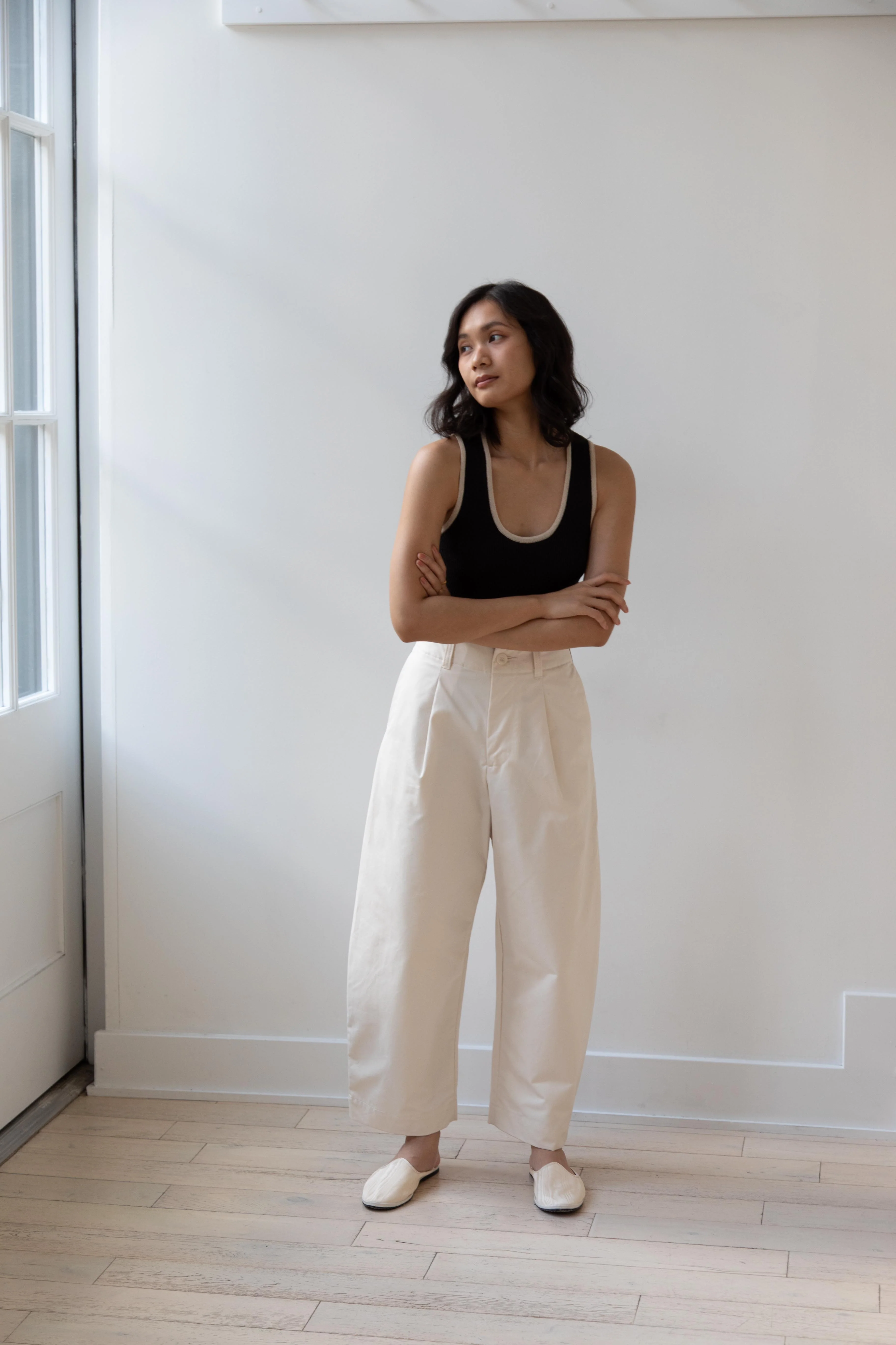Aseedonclöud | HW Wide Trousers in Off White - Image 35