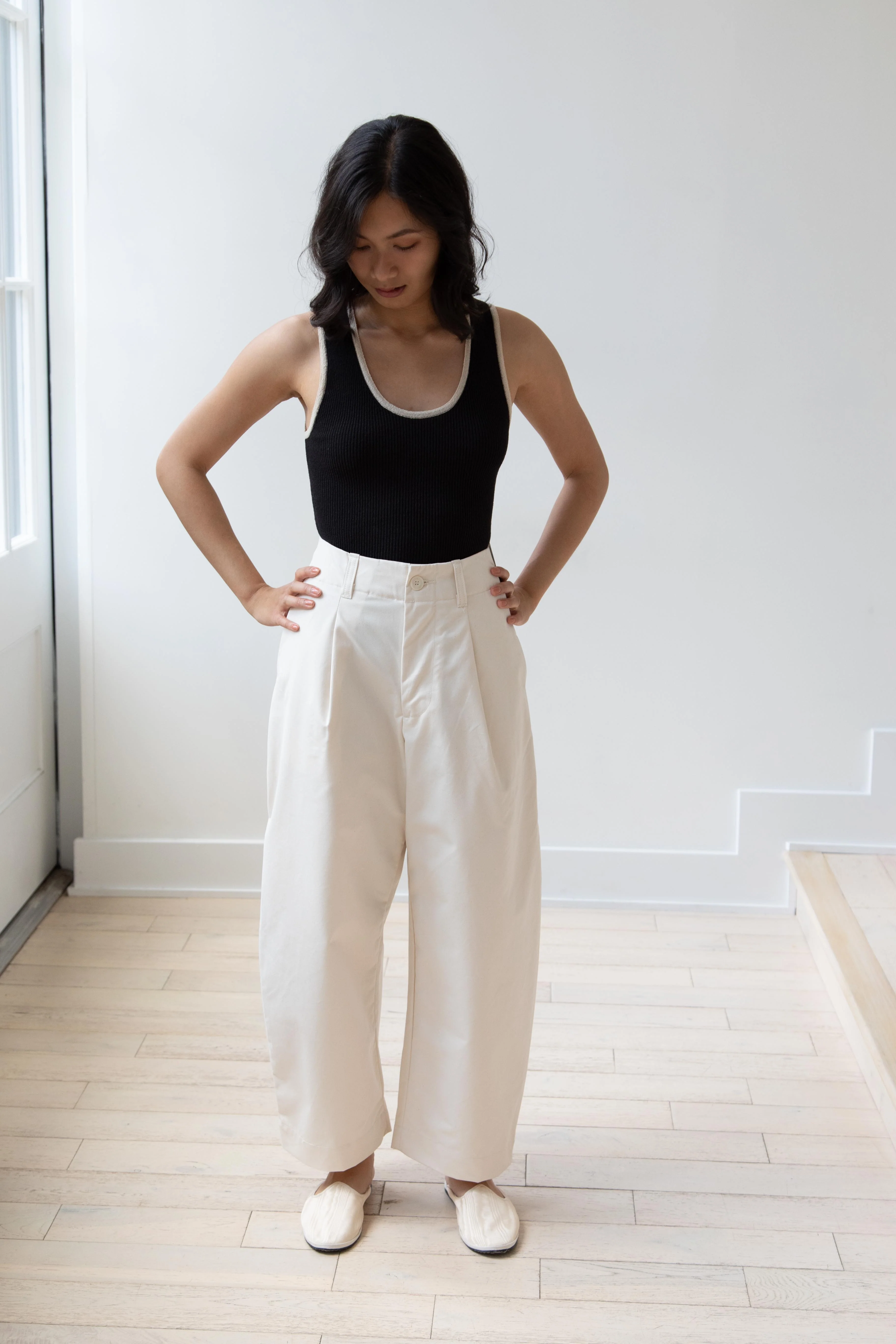 Aseedonclöud | HW Wide Trousers in Off White - Image 6