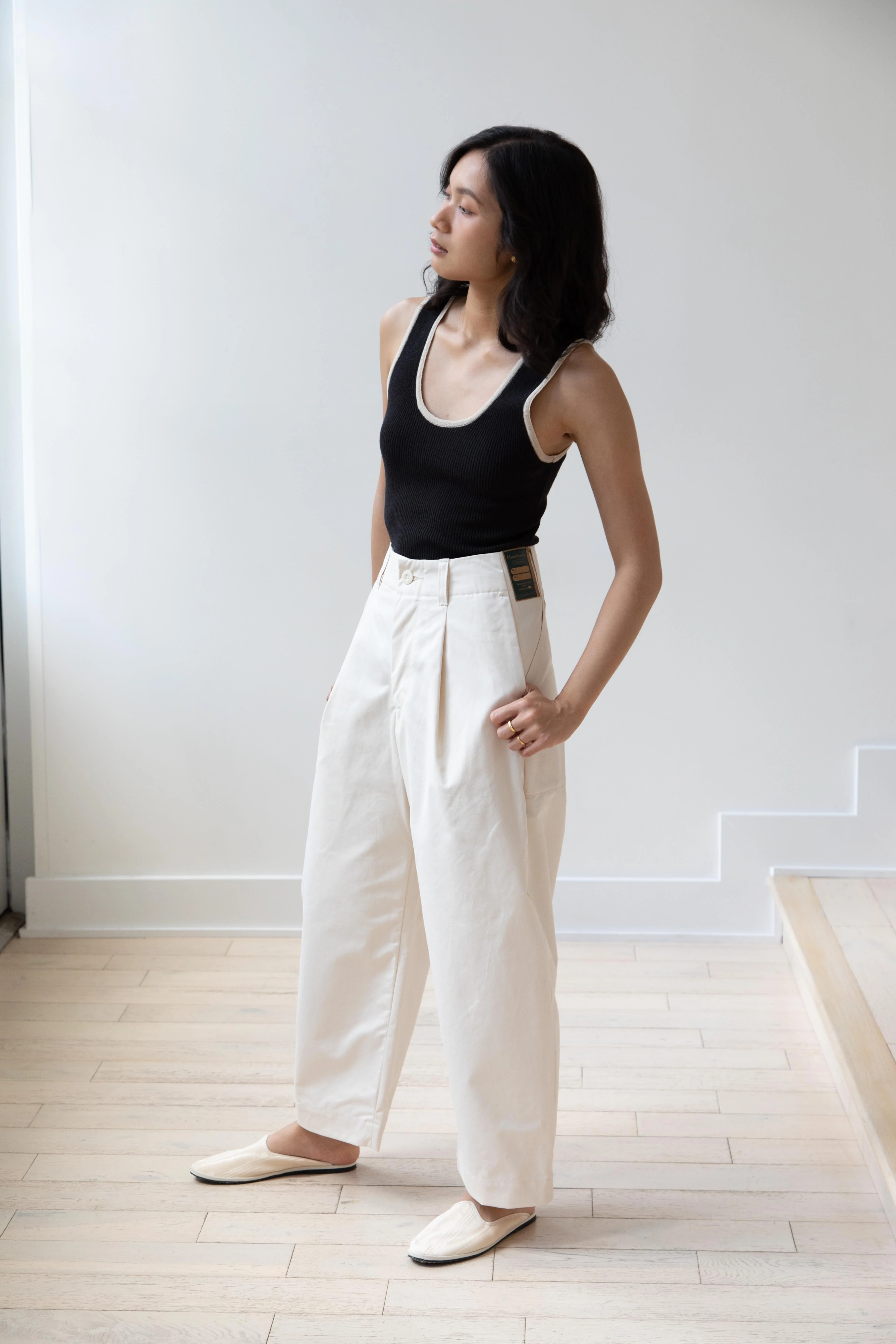 Aseedonclöud | HW Wide Trousers in Off White - Image 8