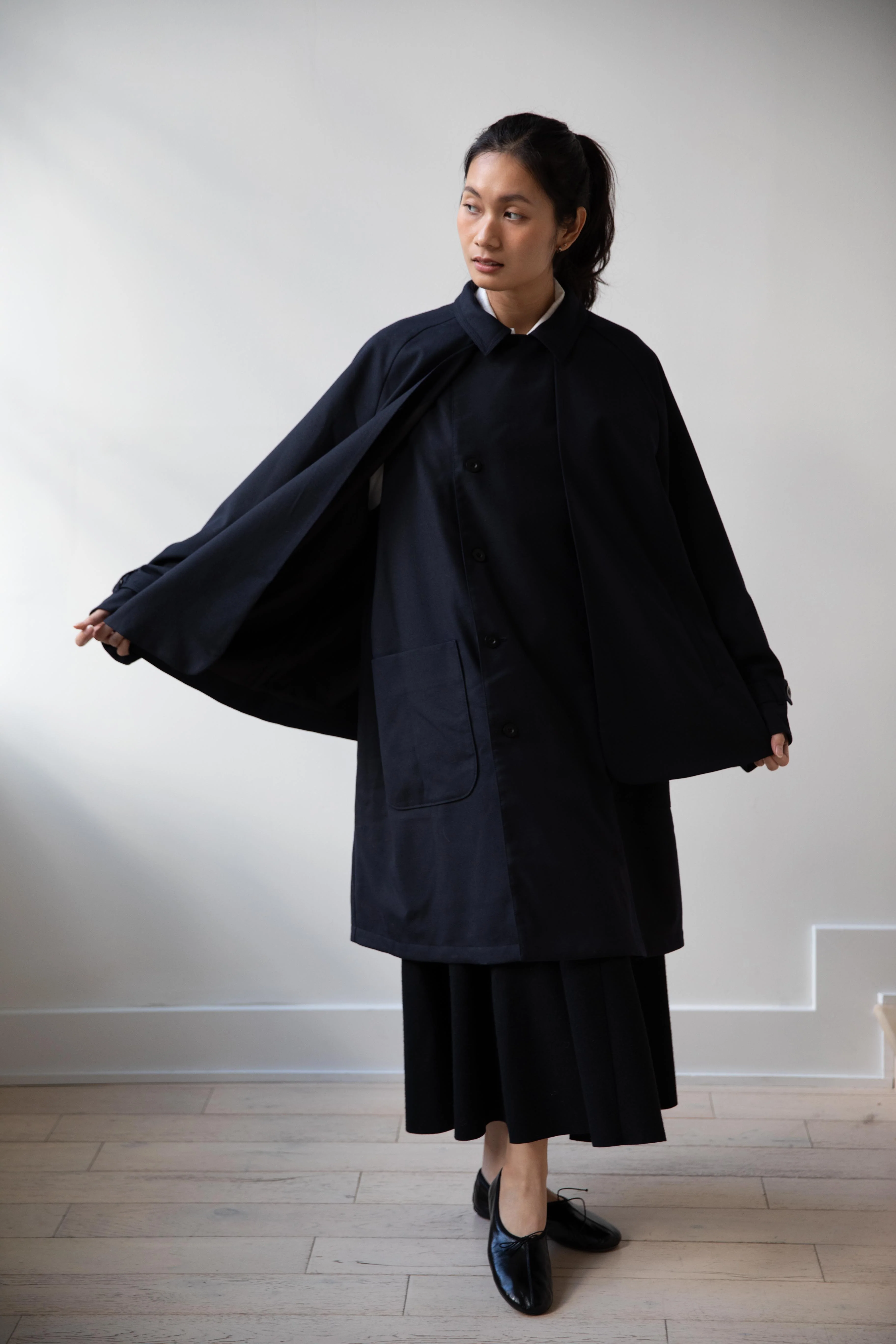 Aseedonclöud | Seiyakou Inverness Coat in Navy - Image 16