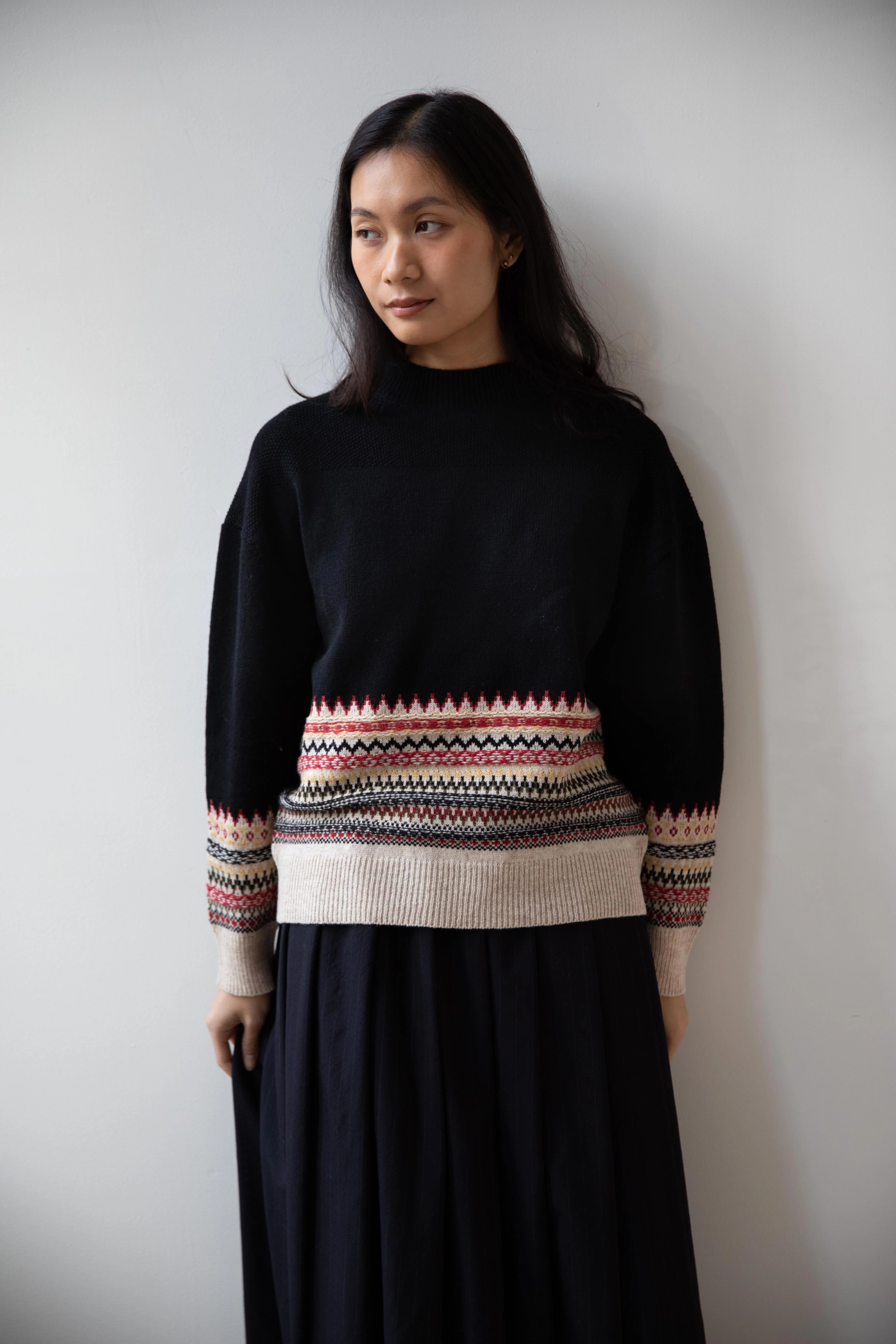 Aseedonclöud | Seiyakou Jacquard Pull Over in Black - Image 10