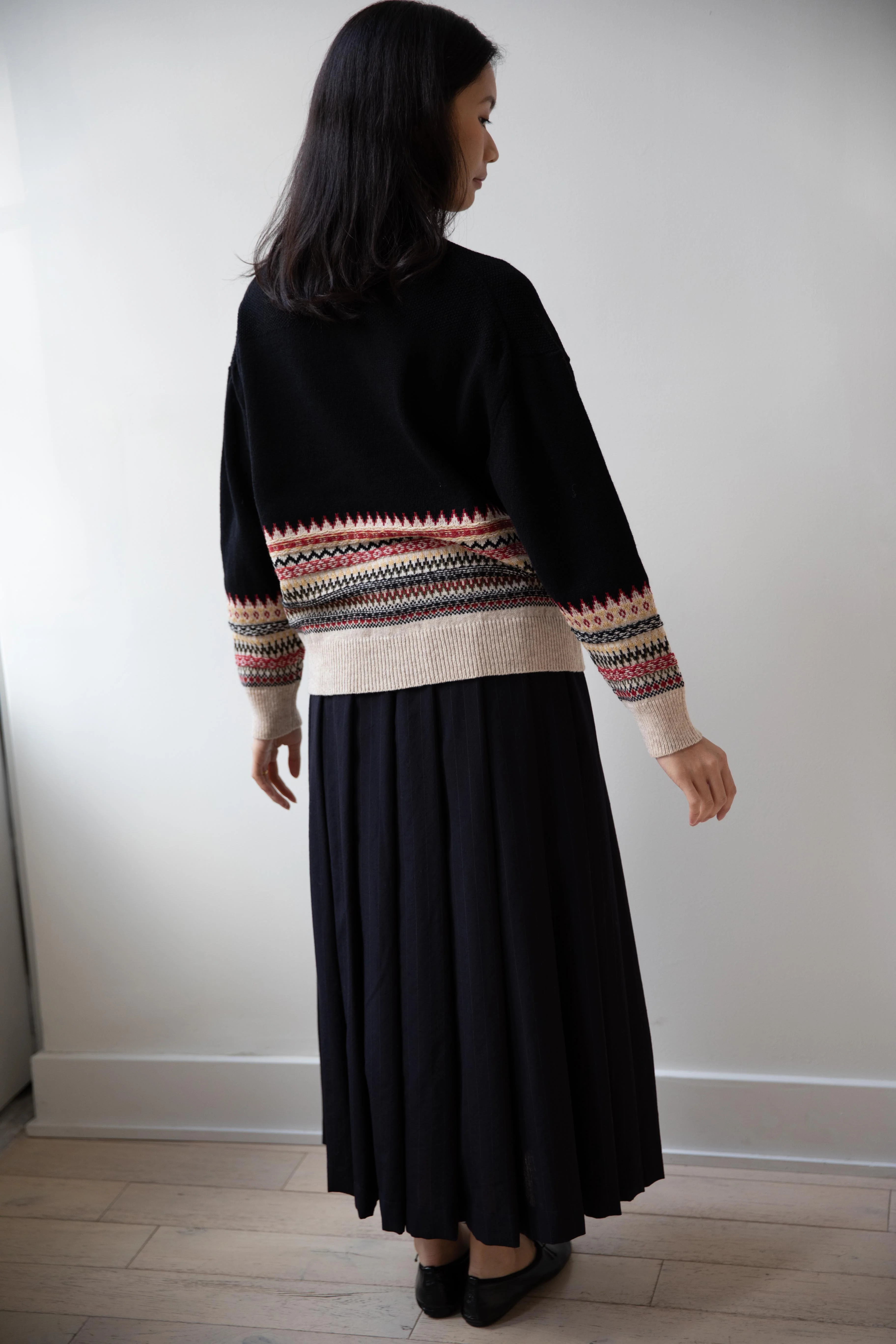 Aseedonclöud | Seiyakou Jacquard Pull Over in Black - Image 14