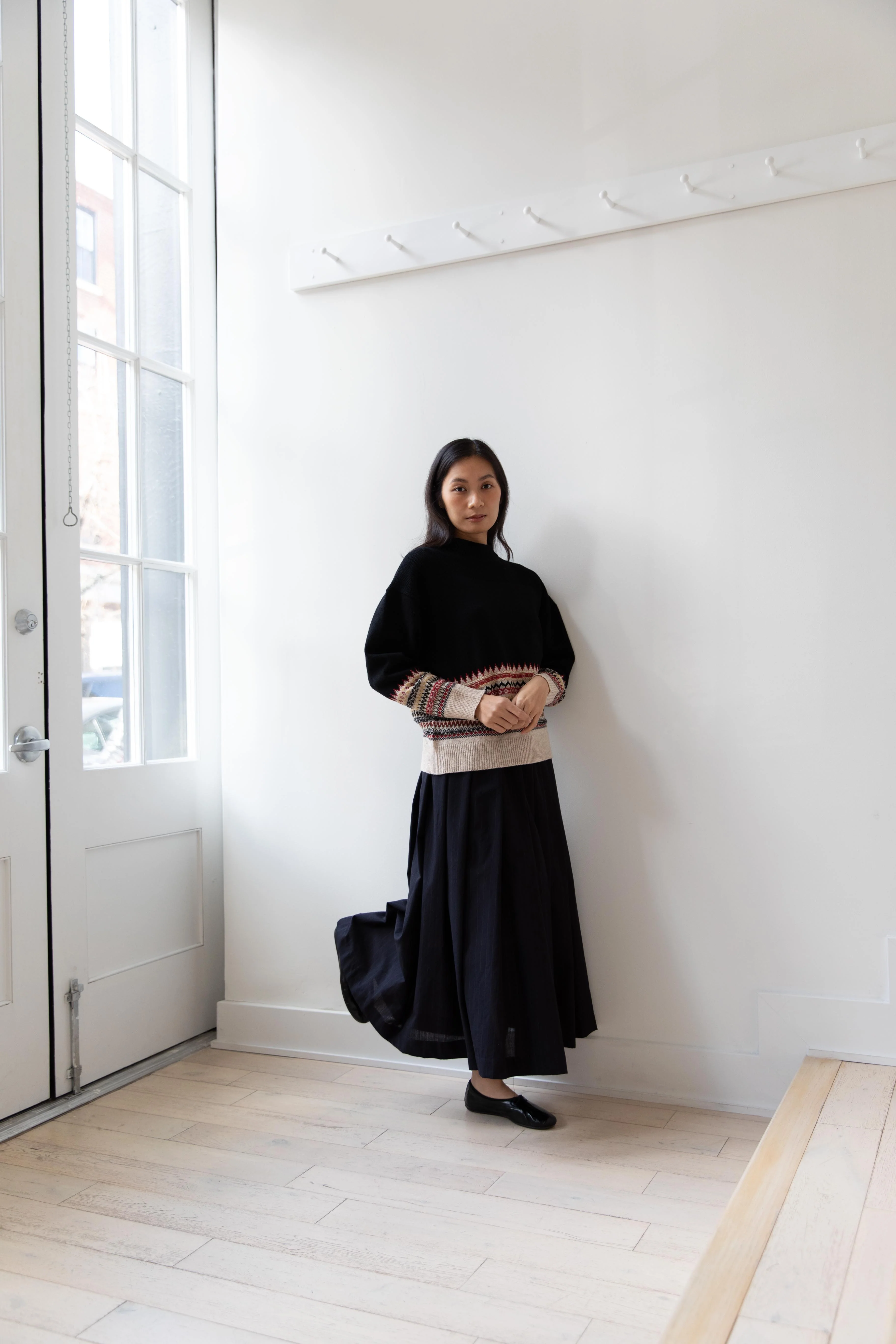 Aseedonclöud | Seiyakou Jacquard Pull Over in Black - Image 16