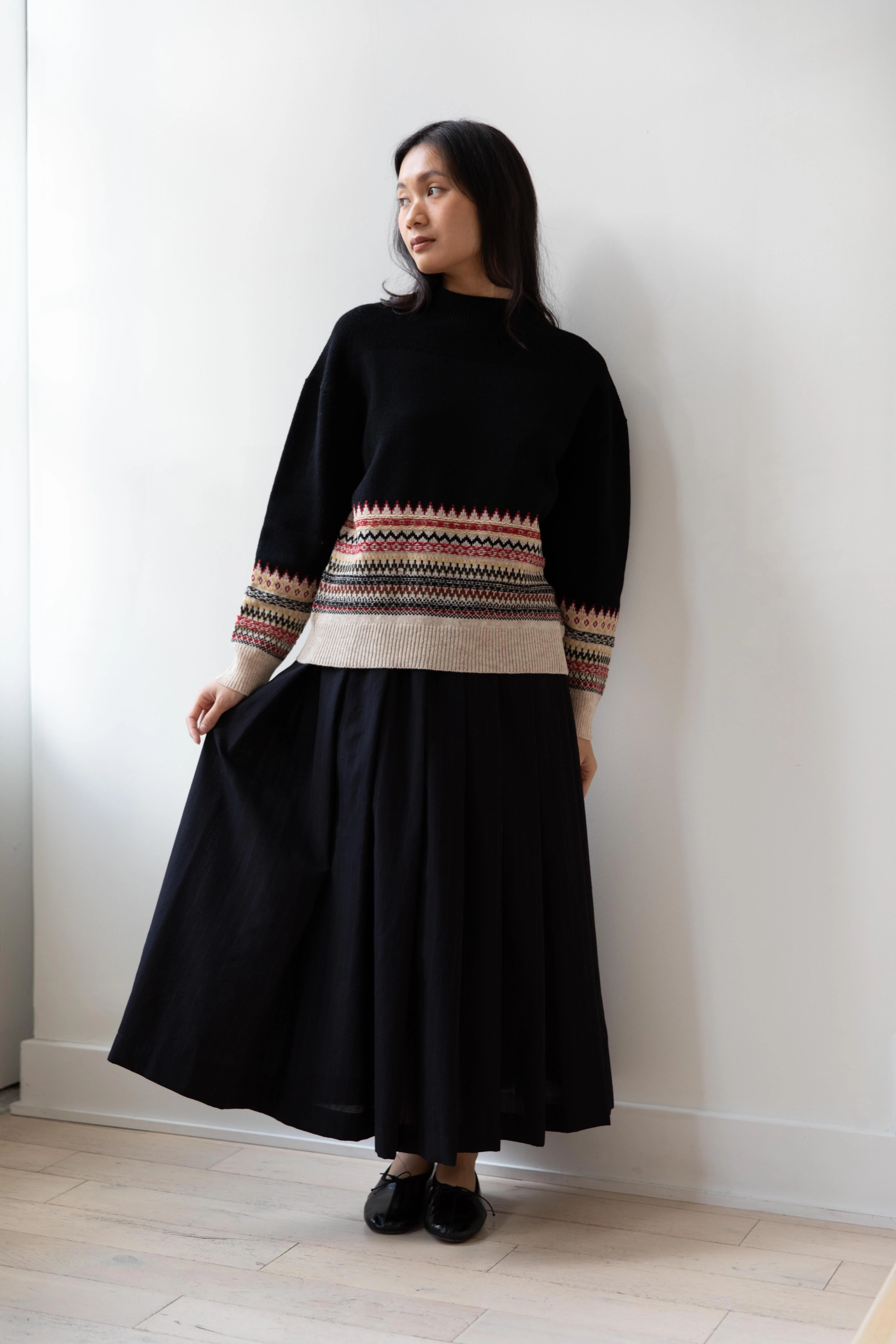 Aseedonclöud | Seiyakou Jacquard Pull Over in Black - Image 18