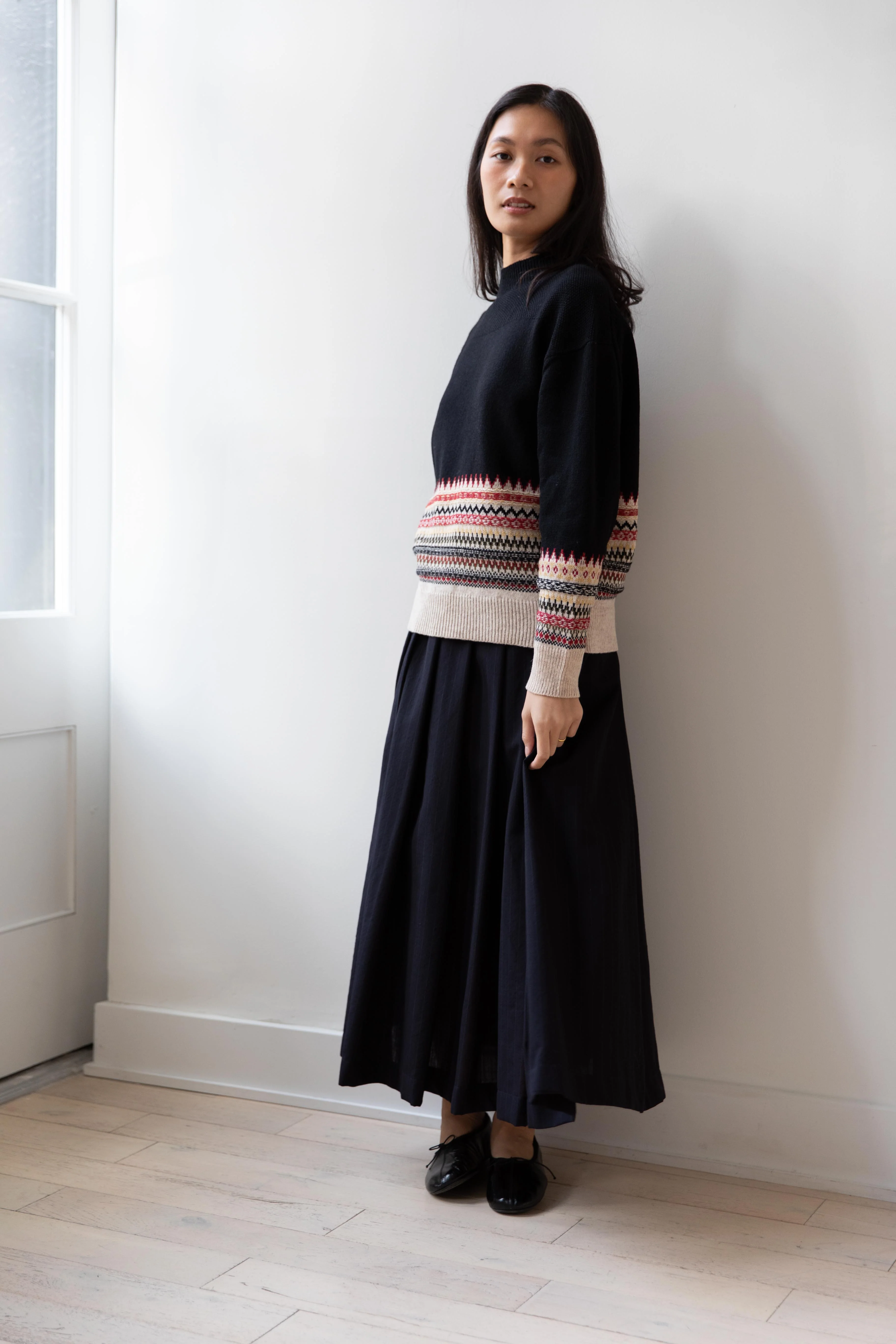Aseedonclöud | Seiyakou Jacquard Pull Over in Black - Image 19