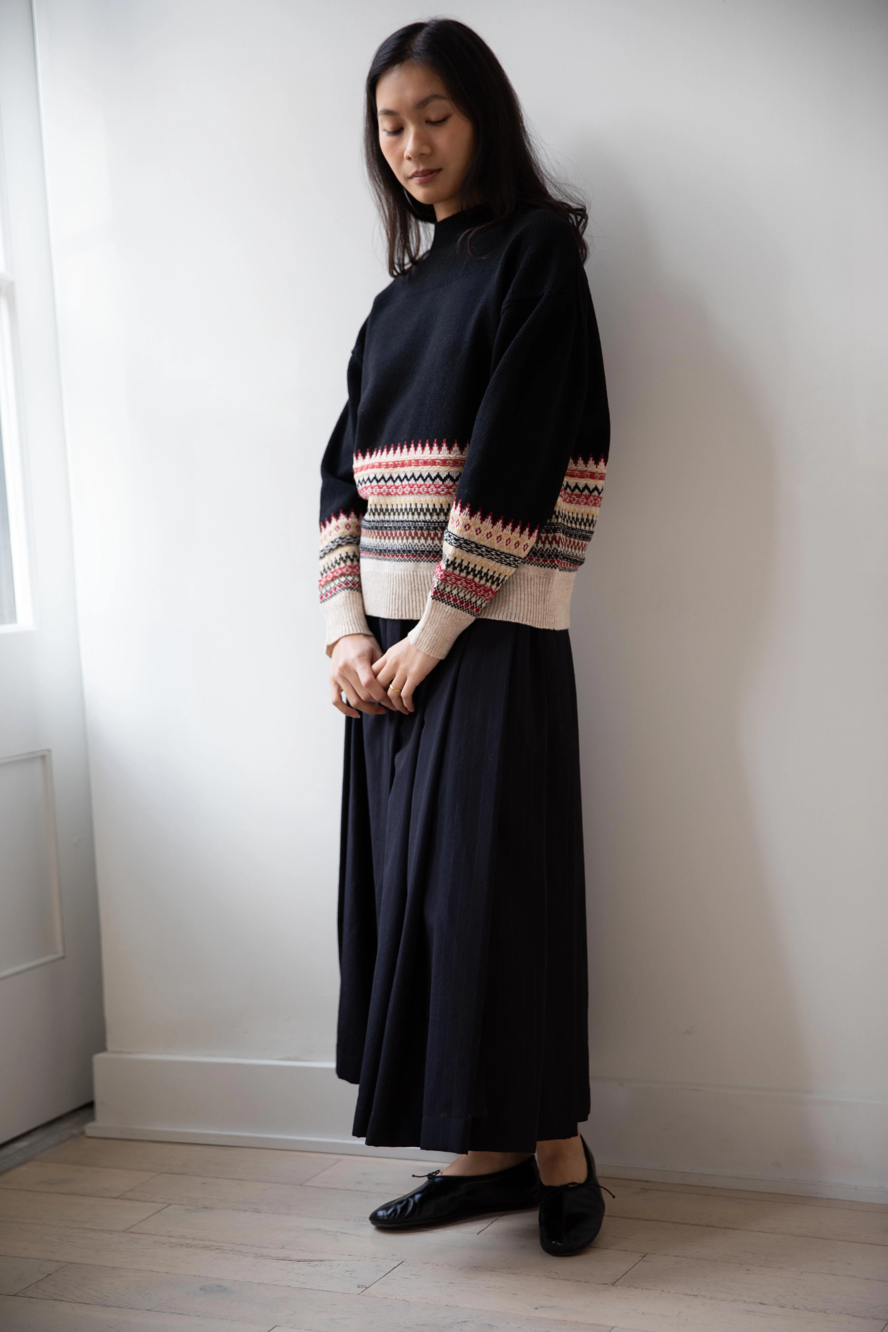Aseedonclöud | Seiyakou Jacquard Pull Over in Black - Image 21