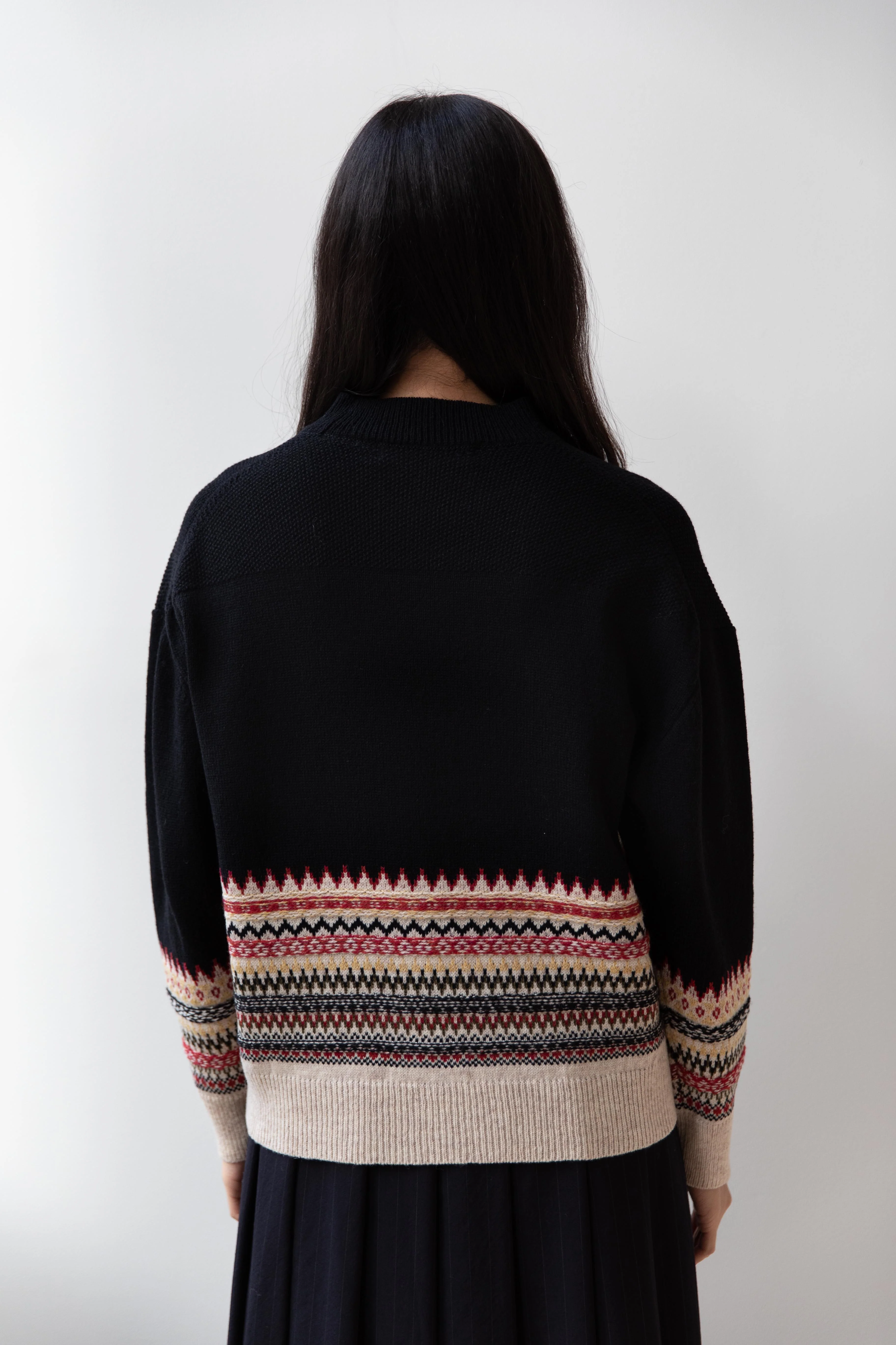 Aseedonclöud | Seiyakou Jacquard Pull Over in Black - Image 6
