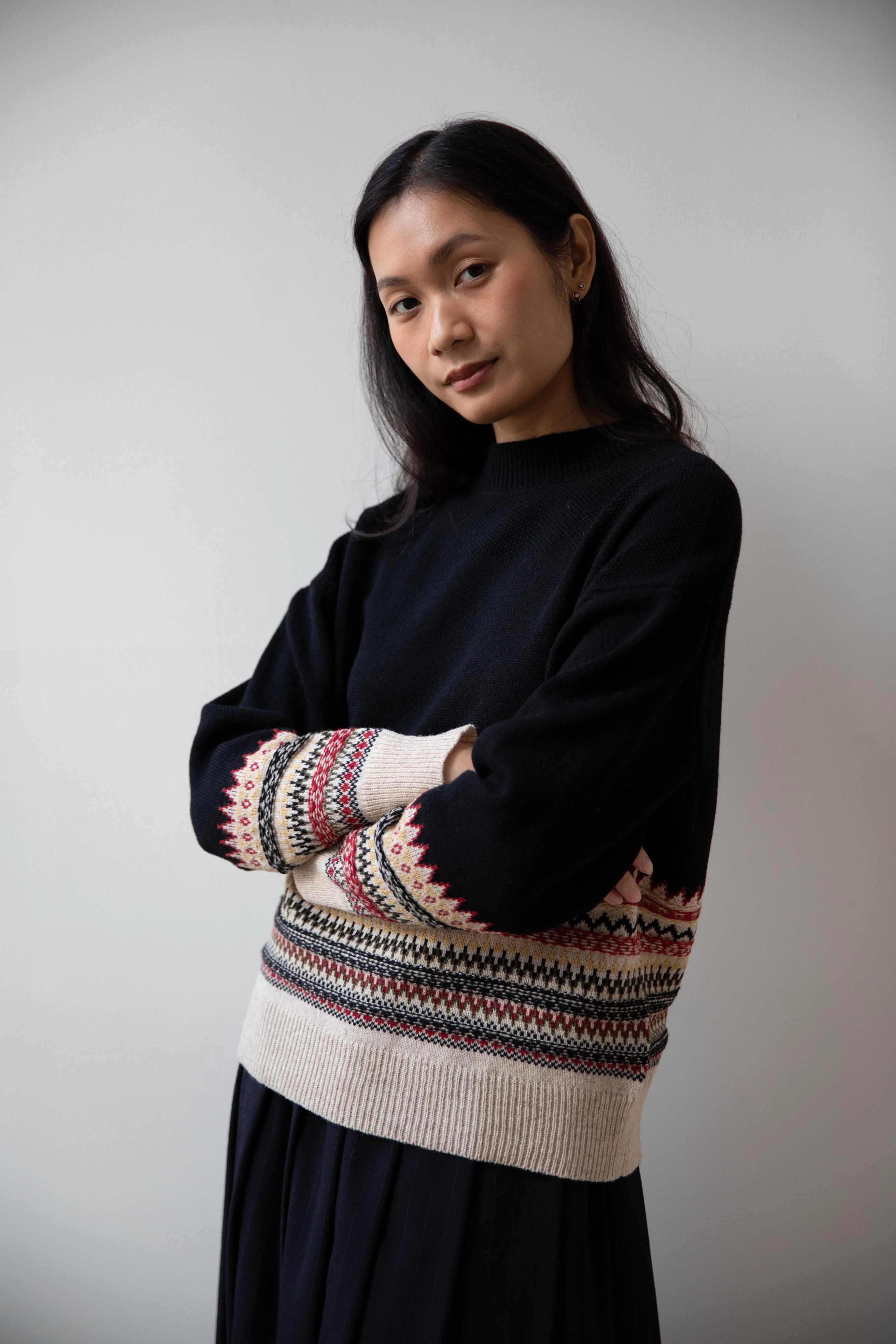 Aseedonclöud | Seiyakou Jacquard Pull Over in Black - Image 8