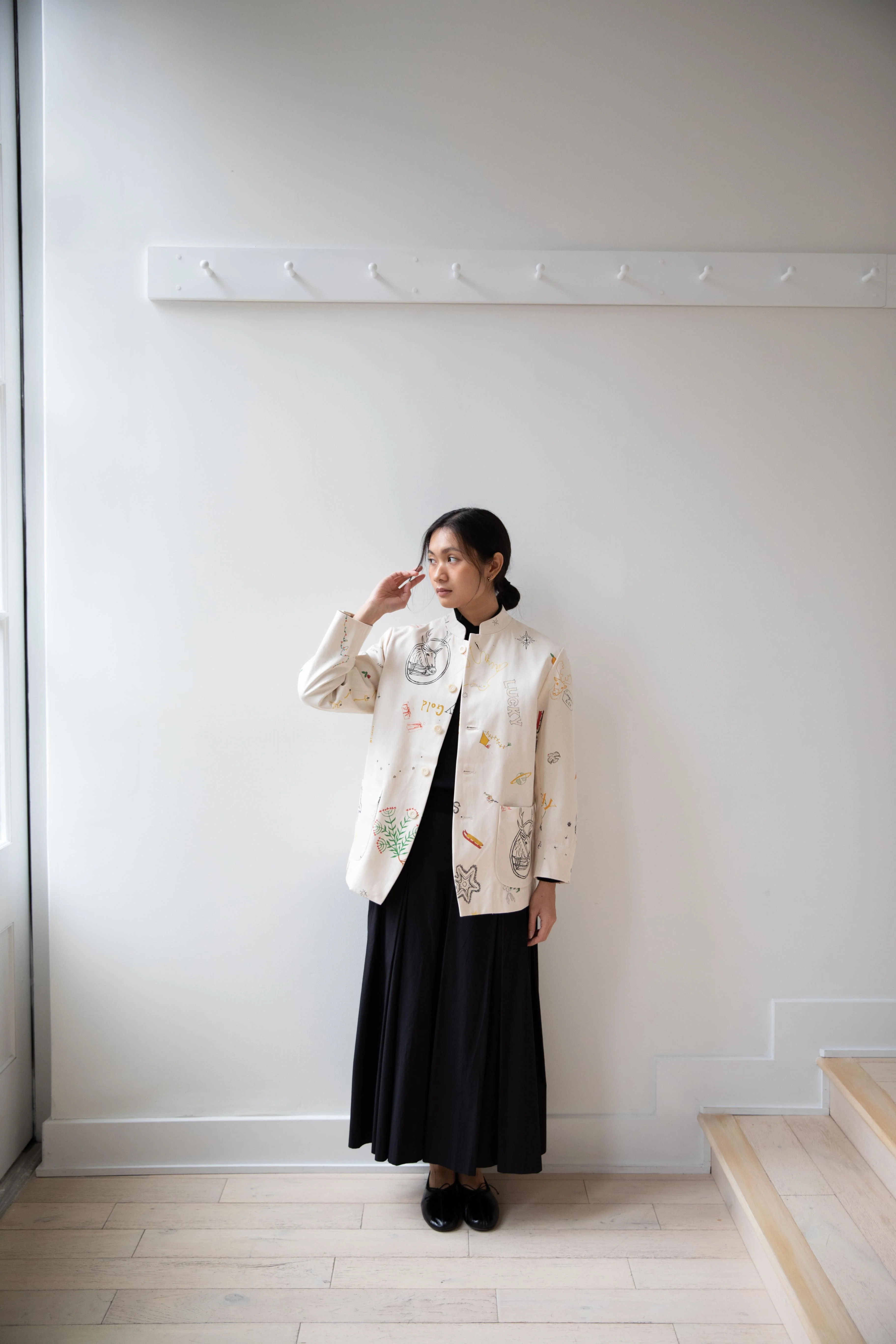 Aseedonclöud | Seiyakou Uniform Jacket in Off White - Image 10
