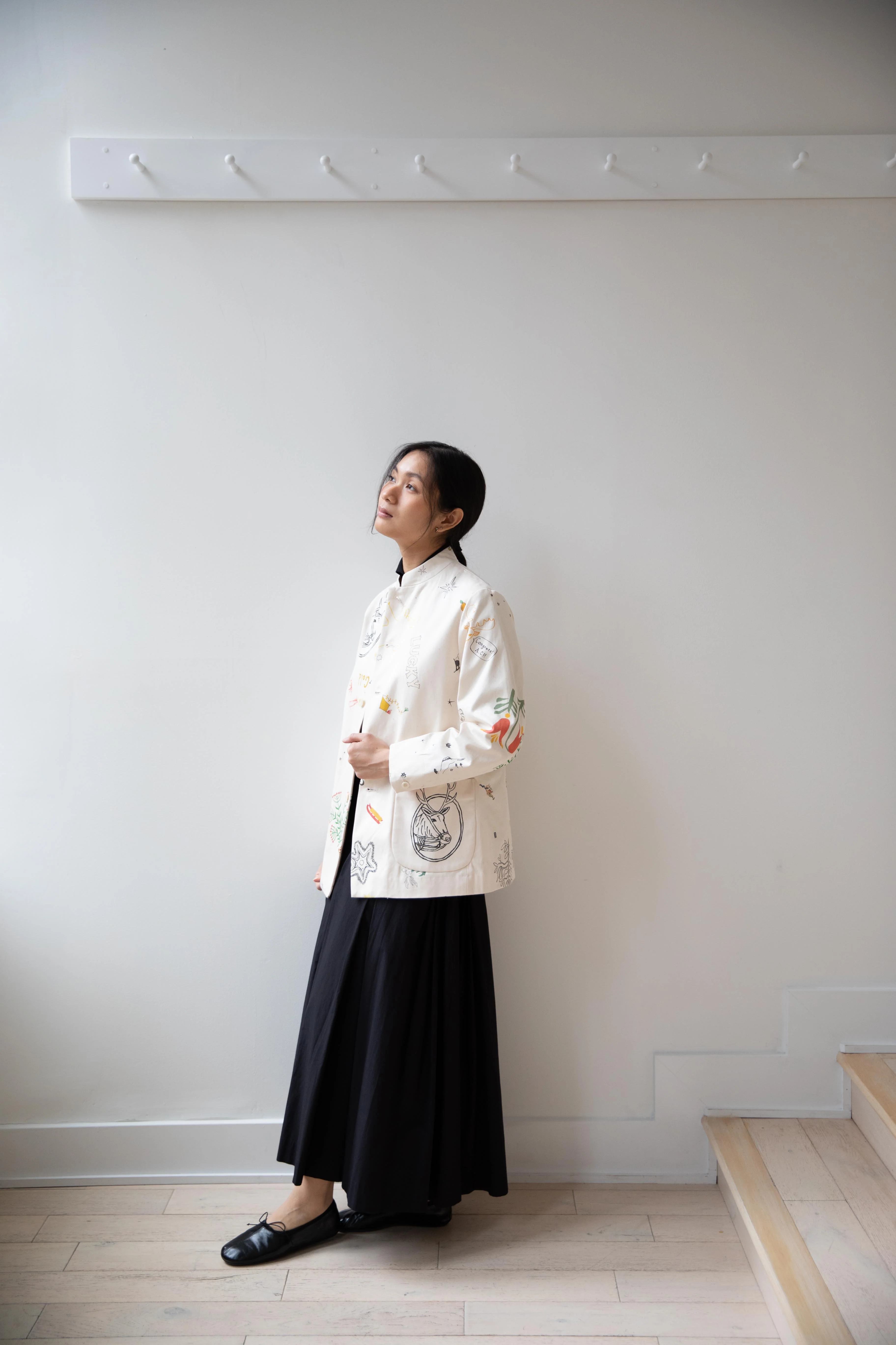Aseedonclöud | Seiyakou Uniform Jacket in Off White - Image 13