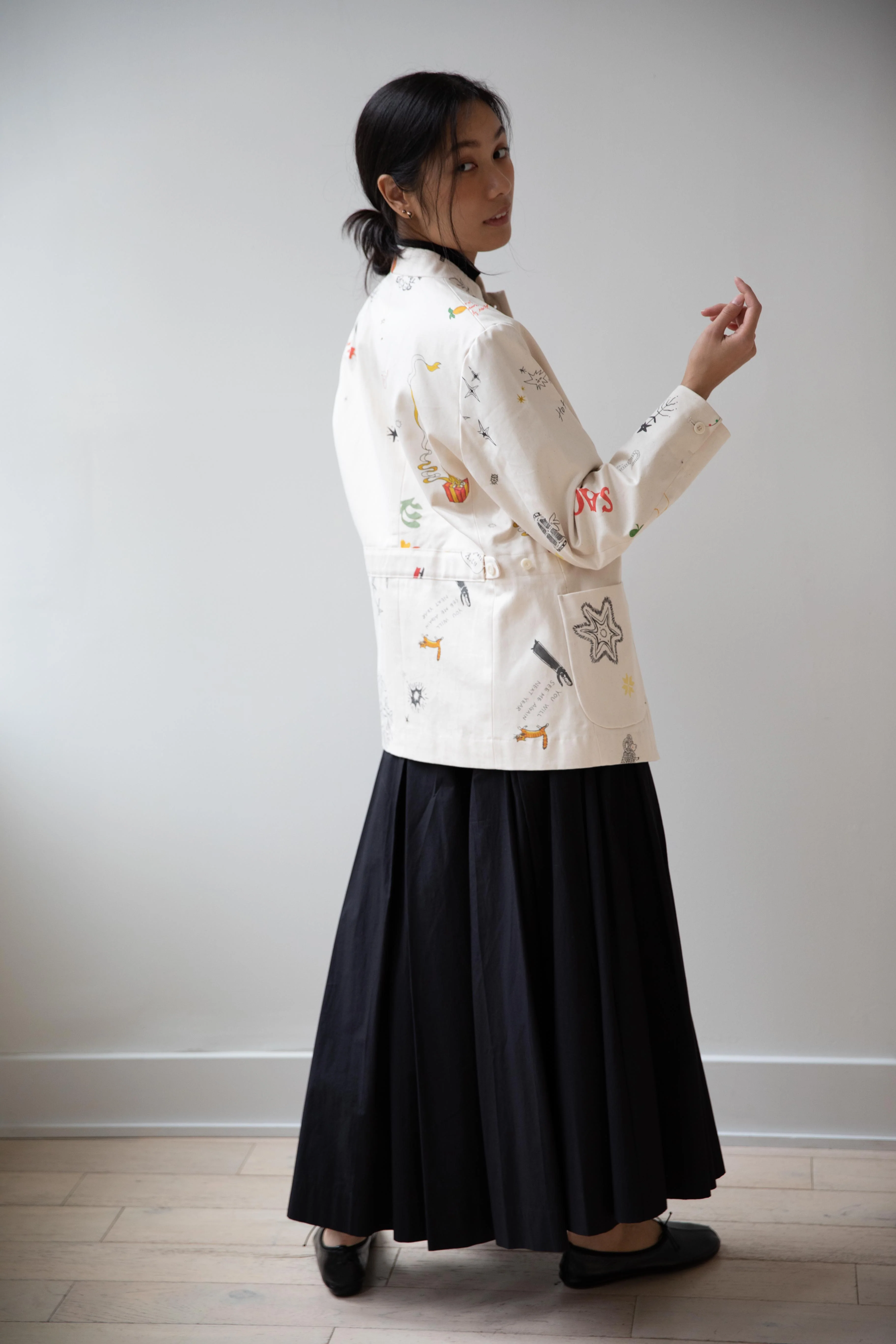 Aseedonclöud | Seiyakou Uniform Jacket in Off White - Image 17